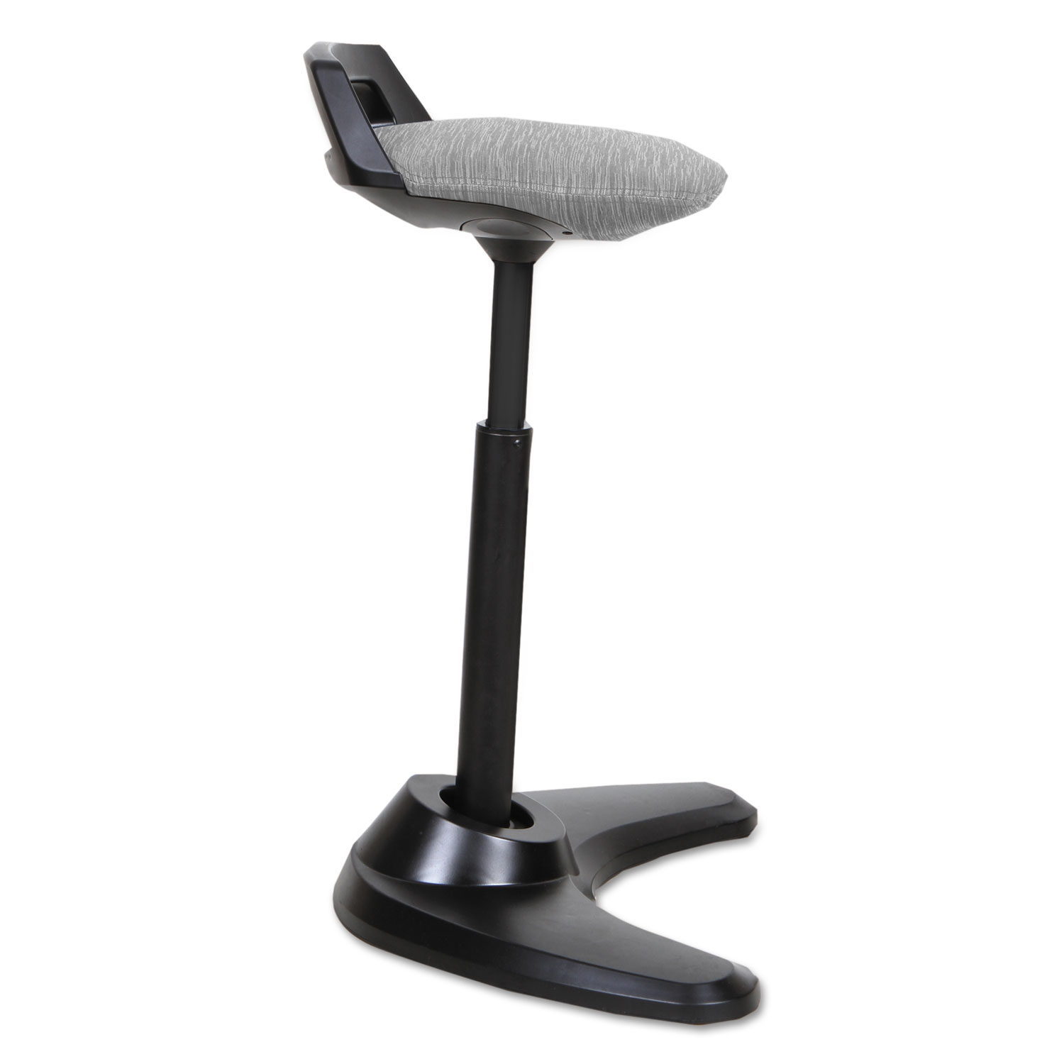 AdaptivErgo Sit to Stand Perch Stool, Gray with Black Base