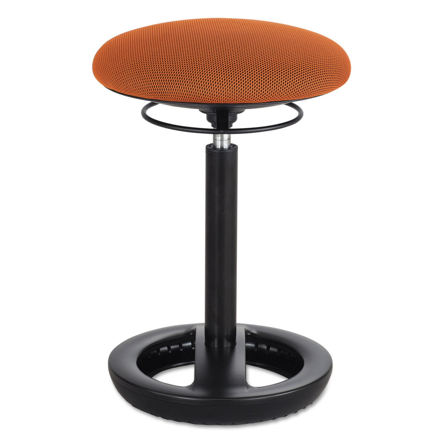 Twixt Desk Height Ergonomic Stool, 22 1/2 High, Orange Fabric