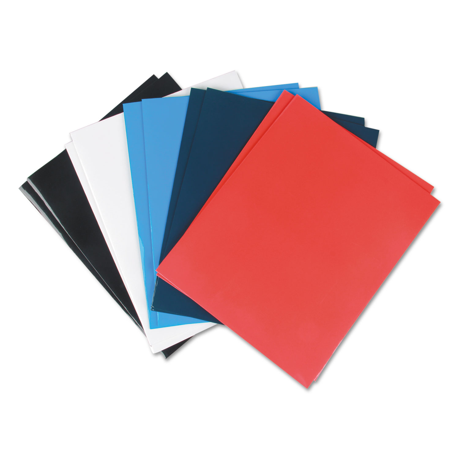 Laminated Two-Pocket Folder, Cardboard Paper, Assorted, 11 x 8 1/2, 25/Box