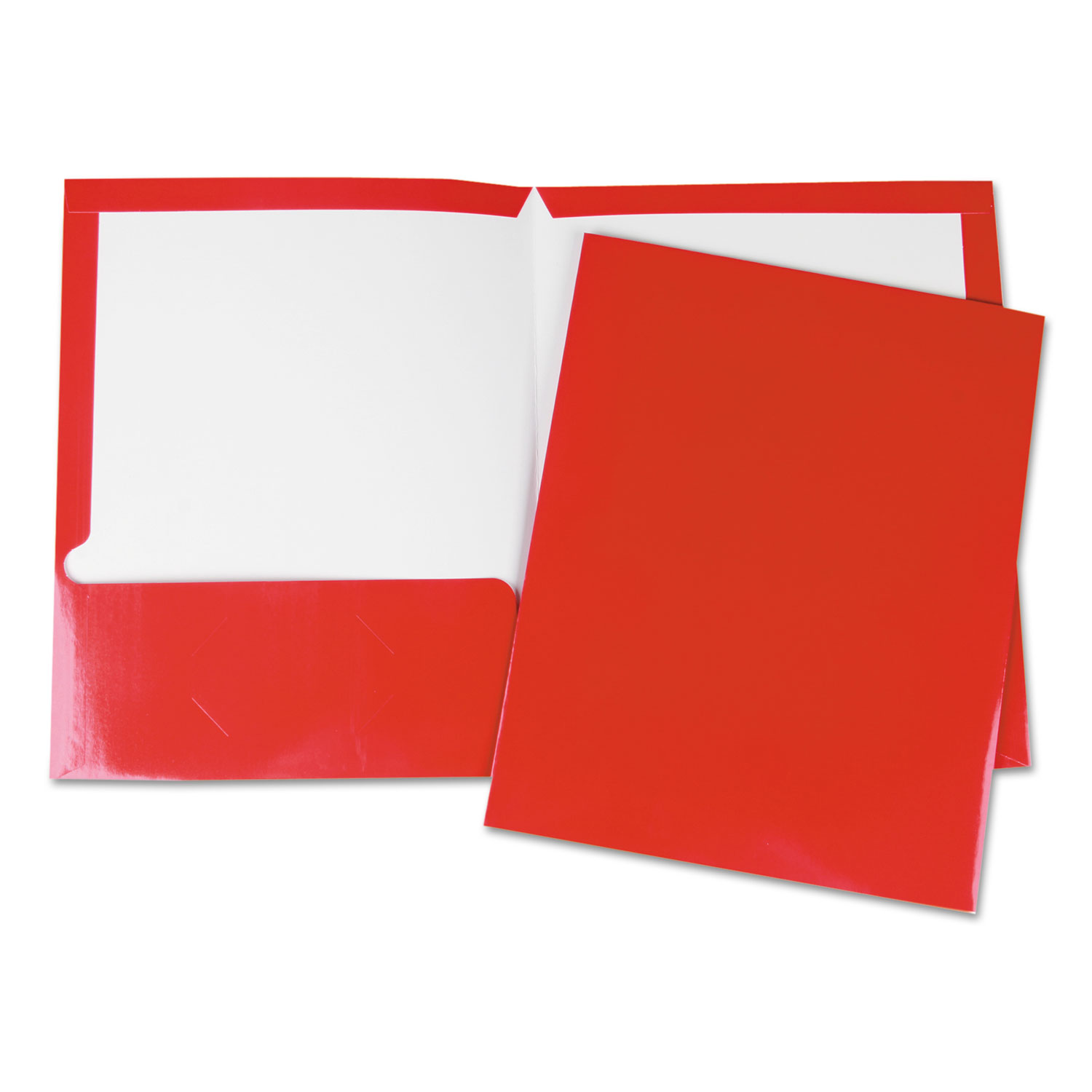  Universal UNV56420 Laminated Two-Pocket Folder, Cardboard Paper, Red, 11 x 8 1/2, 25/Pack (UNV56420) 