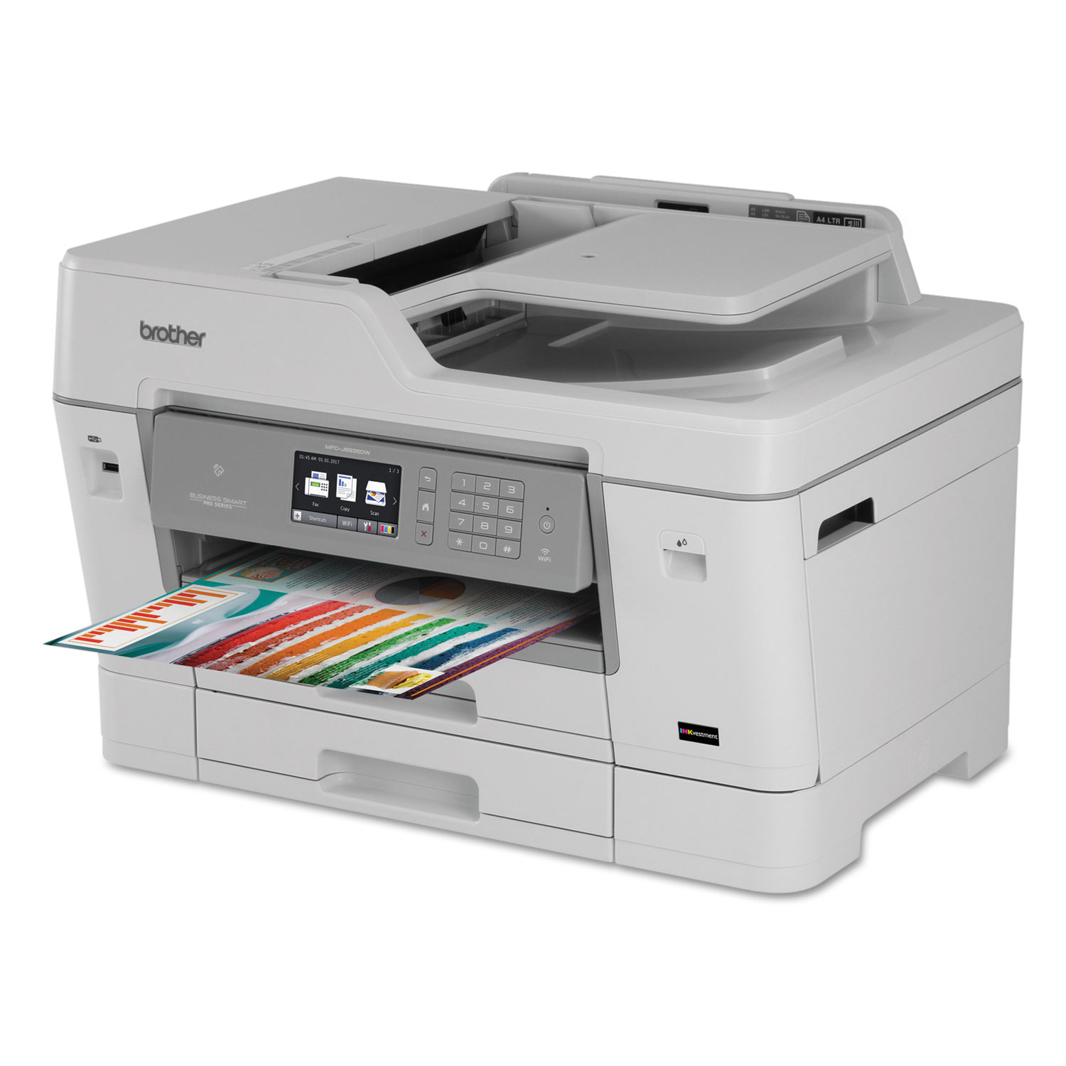 Business Smart Pro MFC-J6935DW Color All-in-One with INKvestment Cartridges
