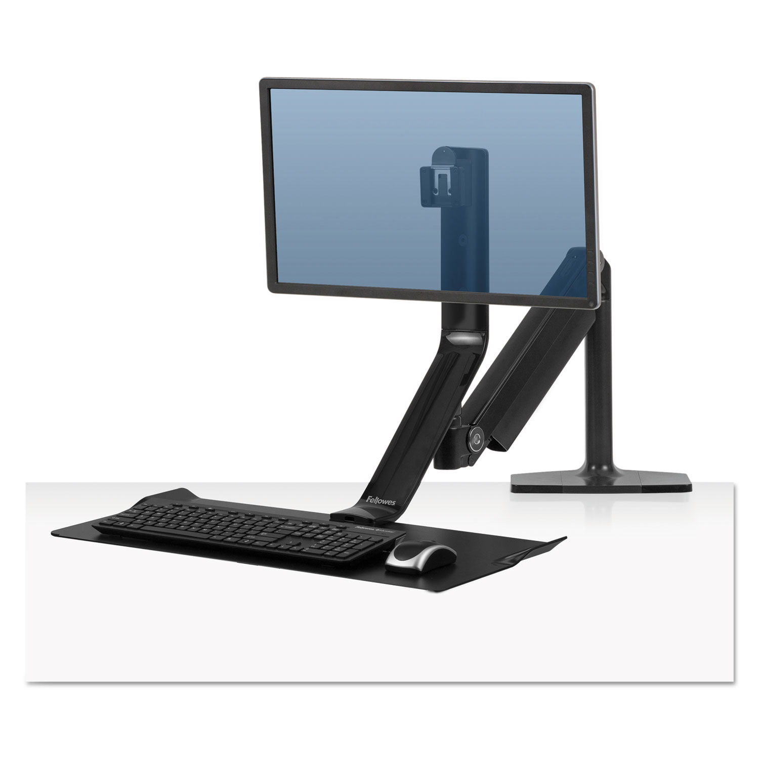 Extend Sit-Stand Workstation with Humanscale Technology, Single Monitor, Black