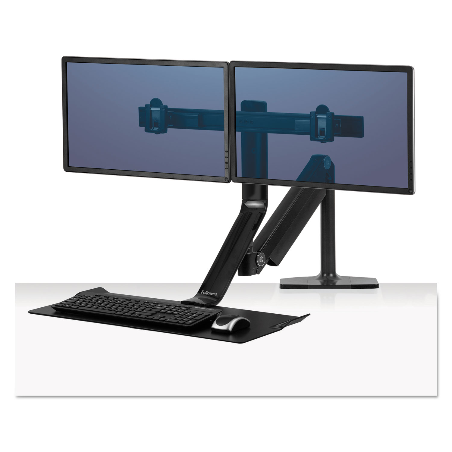Extend Sit-Stand Workstation with Humanscale Technology, Dual Monitor, Black