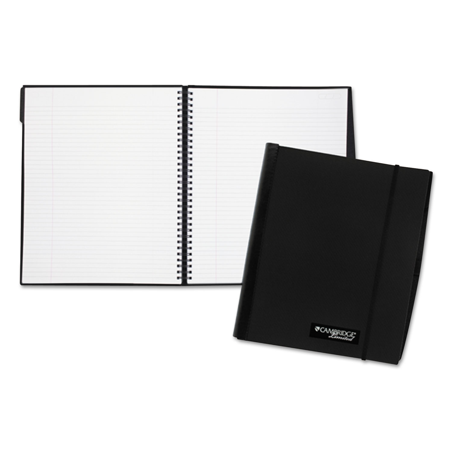 Accents Business Notebook, 11 x 8 1/4, 100 Sheets, Black