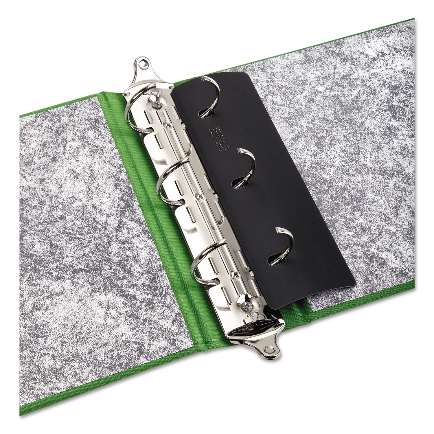 Green Canvas Legal Ring Binder, 2 Cap, 14 x 8 1/2, Green
