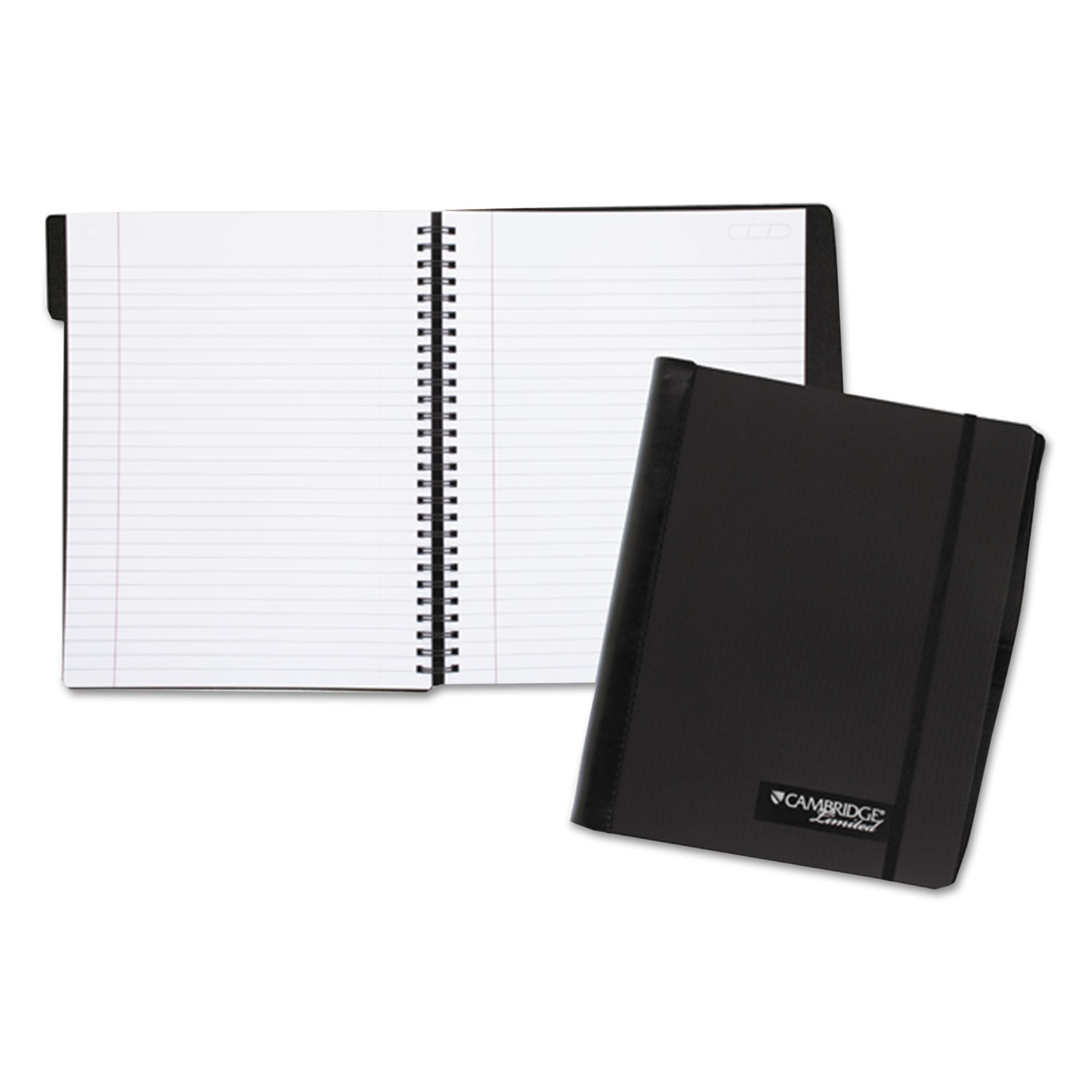 Accents Business Notebook, 9 1/2 x 6 7/8, 100 Sheets, Black