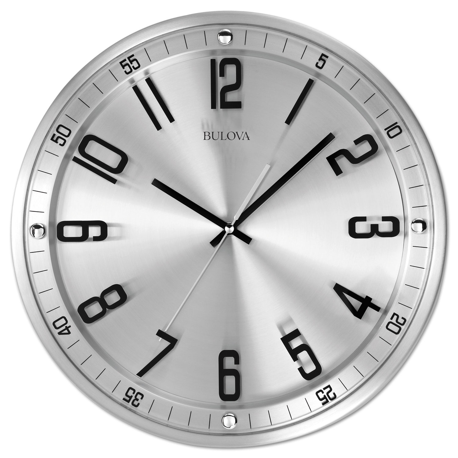 Silhouette Wall Clock, 13 Diameter, Silver