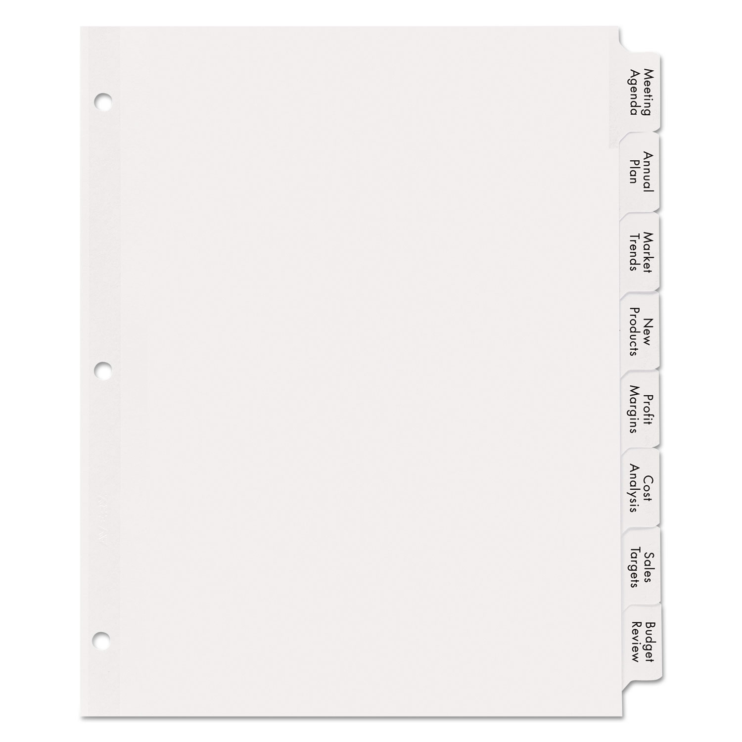 Print & Apply Clear Label Dividers w/White Tabs, 8-Tab, Letter, 5 Sets