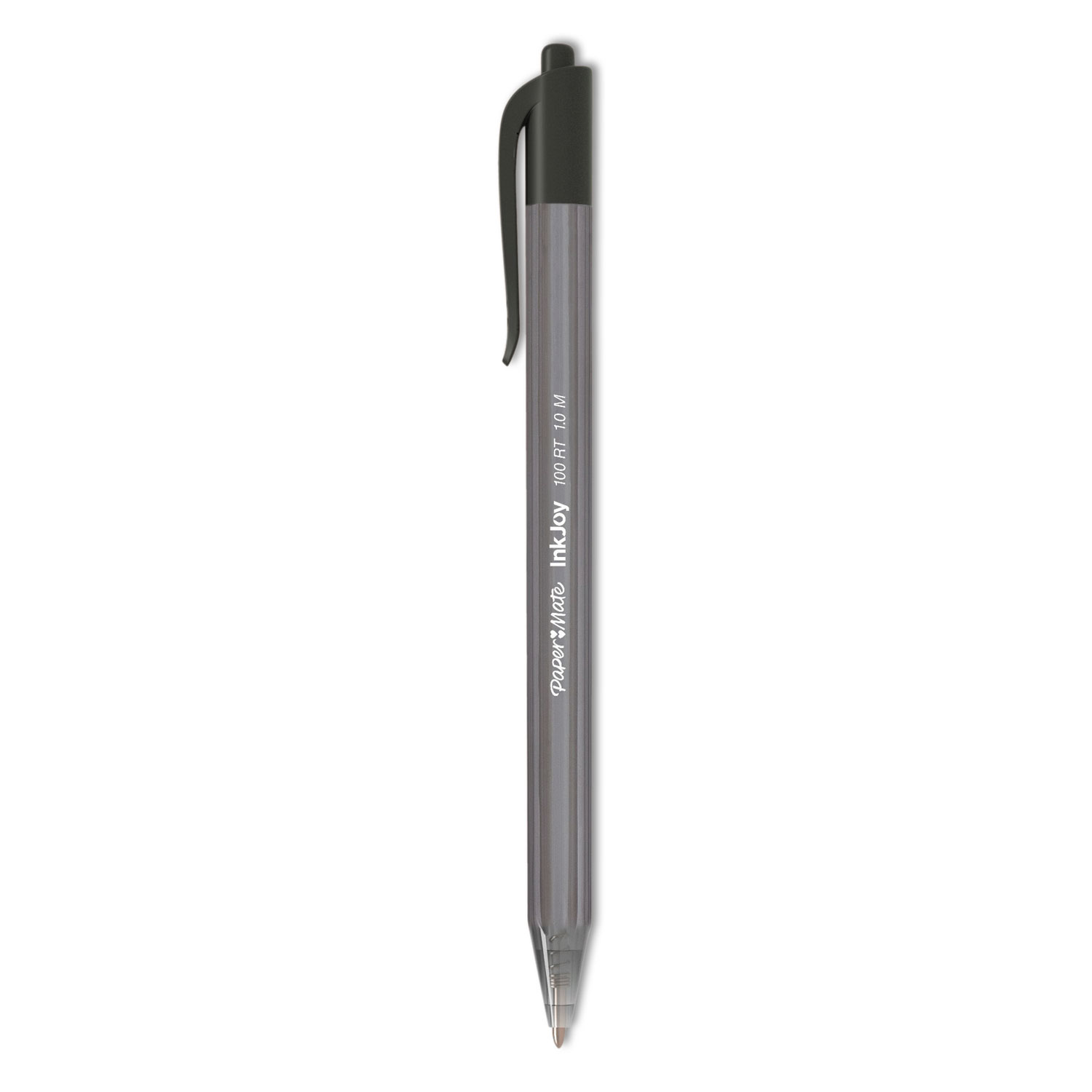 InkJoy 100 RT Ballpoint Pen, Retractable, Medium 1 mm, Black Ink,  Smoke/Black Barrel, 20/Pack - mastersupplyonline