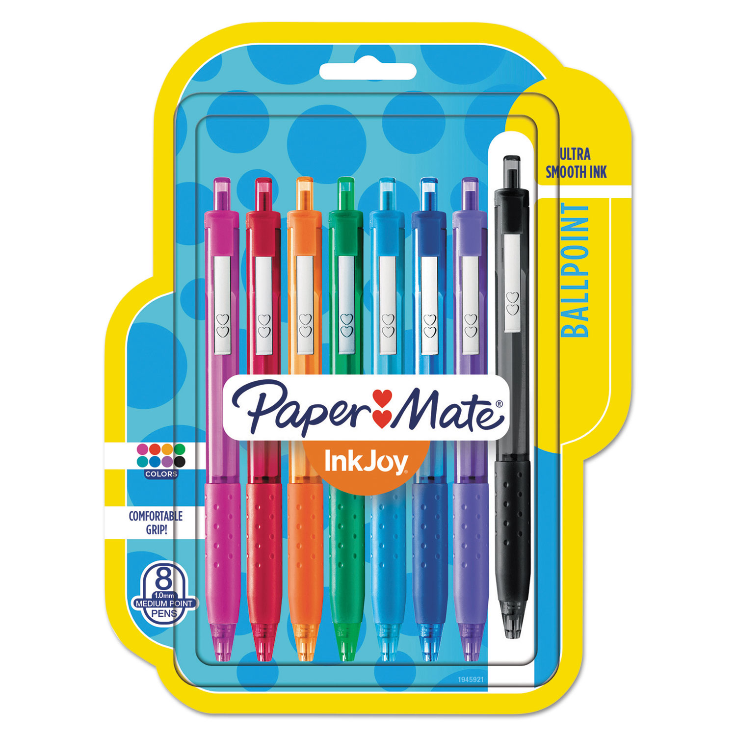  Paper Mate 1945921 InkJoy 300 RT Retractable Ballpoint Pen, 1mm, Assorted Ink/Barrel, 8/Pack (PAP1945921) 
