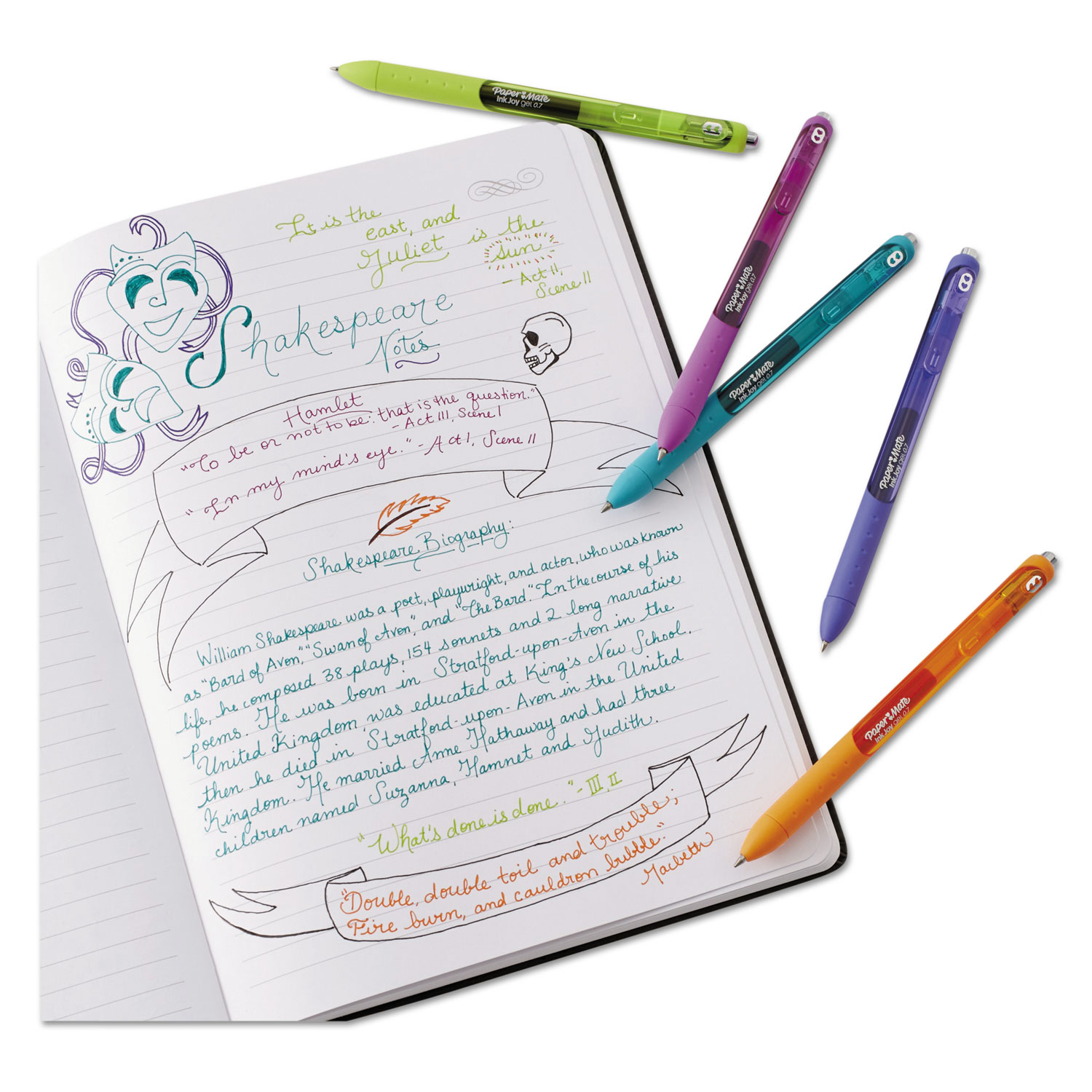 Assorted - Scrapbook Gel Pens 4/Pkg