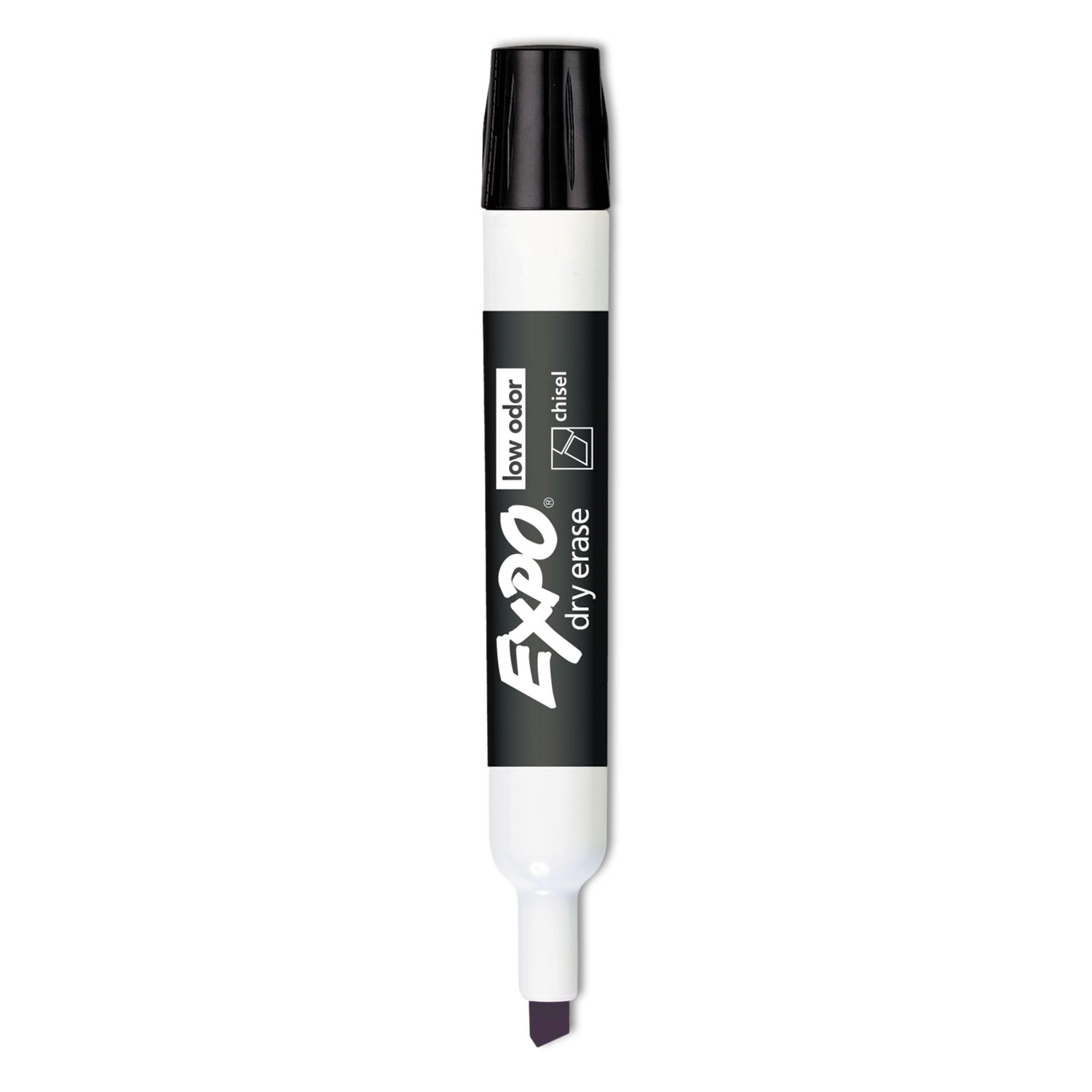Low-Odor Dry-Erase Marker Value Pack, Fine Bullet Tip, Black, 36/Box