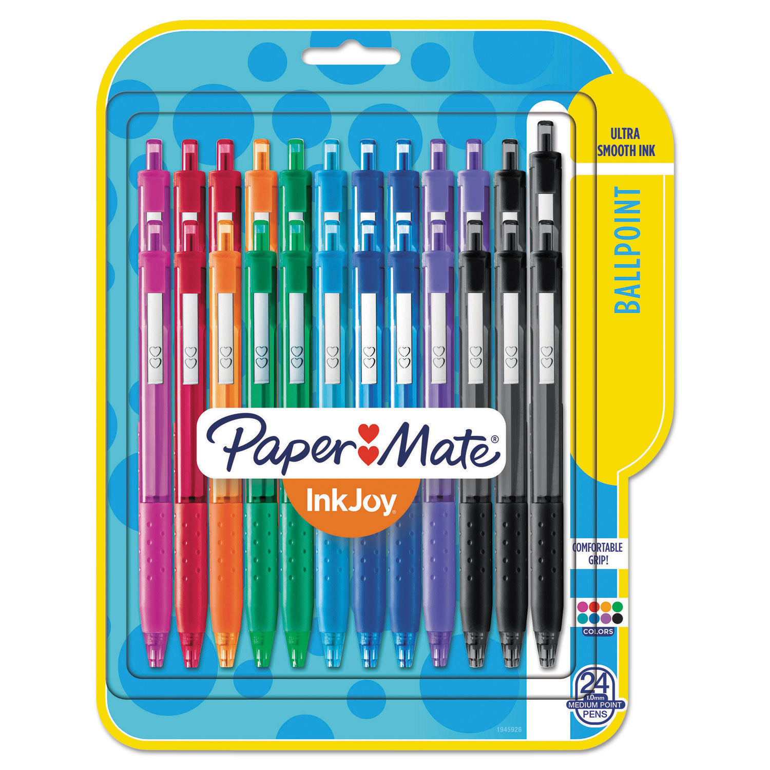  Paper Mate 1945926 InkJoy 300 RT Retractable Ballpoint Pen, 1mm, Assorted Ink/Barrel, 24/Pack (PAP1945926) 