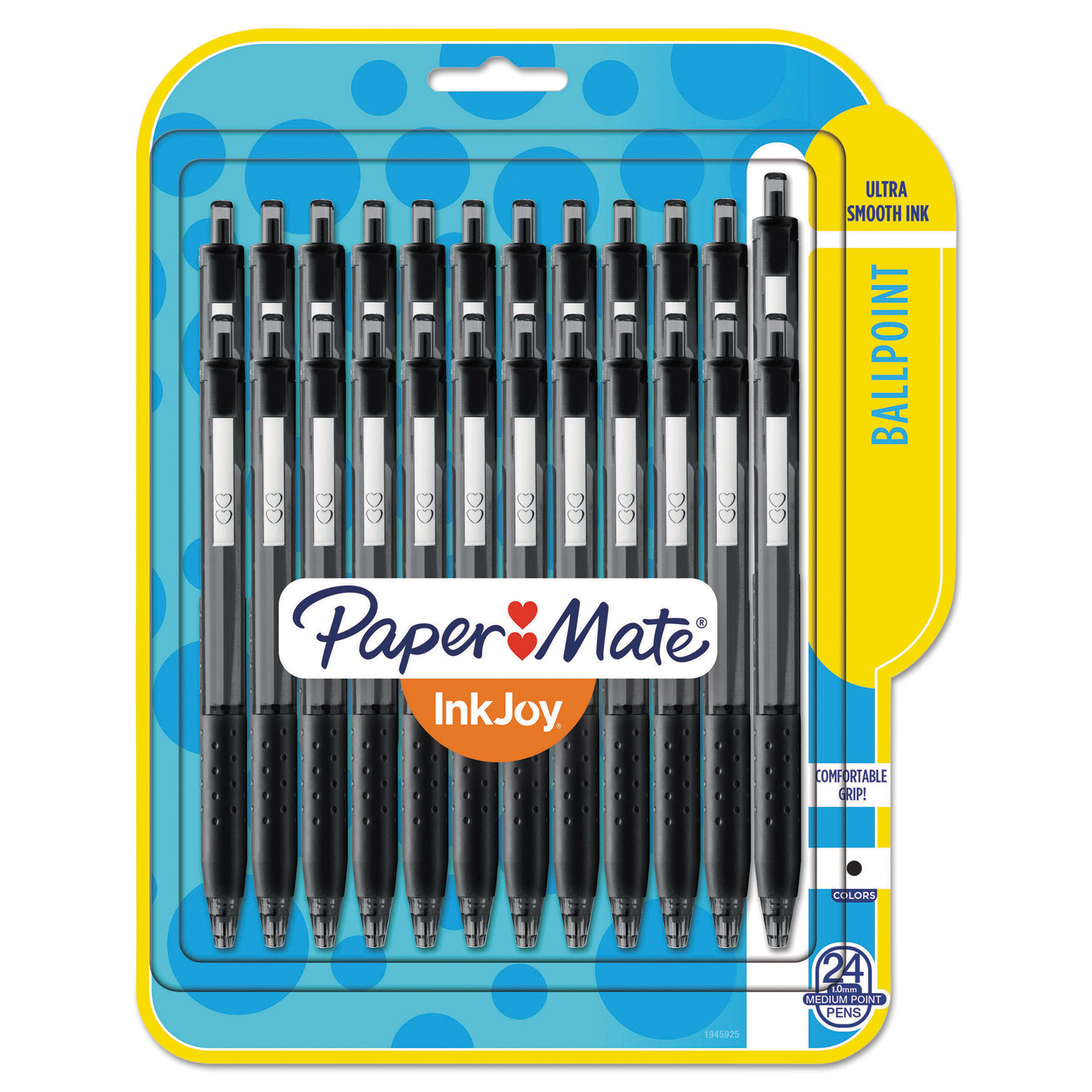  Paper Mate 1945925 InkJoy 300 RT Retractable Ballpoint Pen, 1mm, Black Ink/Barrel, 24/Pack (PAP1945925) 