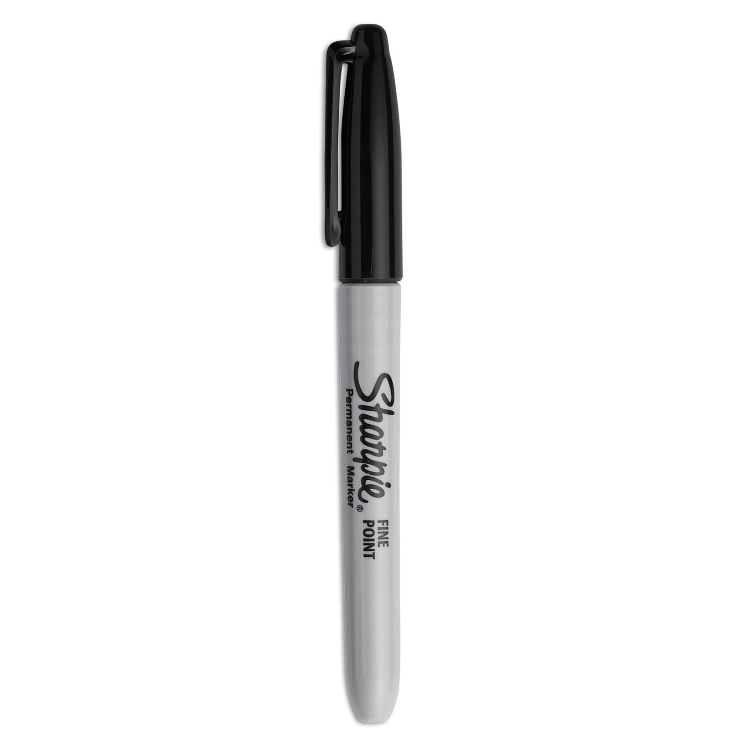 Fine Point Permanent Marker, Black, 5/Pack