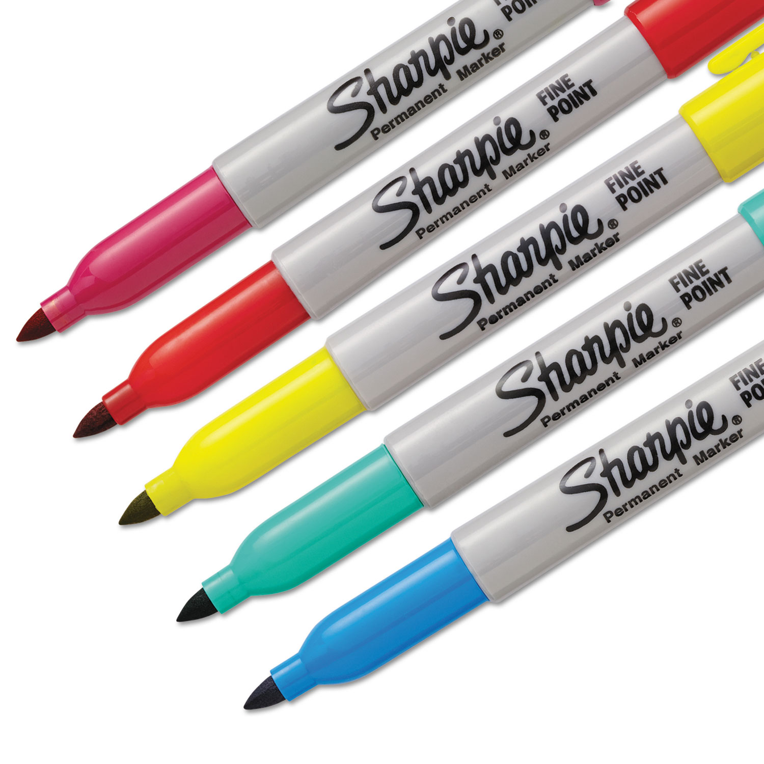 Sharpie 1948352 Fine Tip Permanent Marker, Assorted Color Burst Limited Edition, 5/Pack (SAN1948352) 