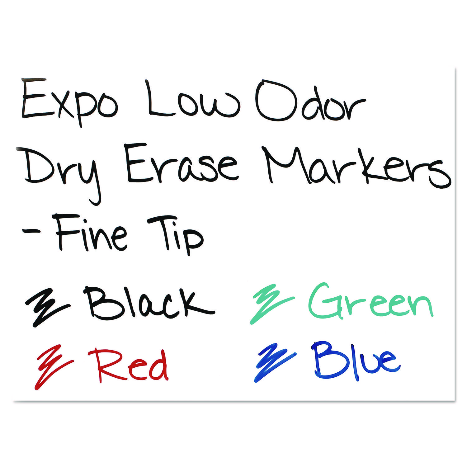 Low-Odor Dry-Erase Marker, Extra-Fine Bullet Tip, Assorted Colors