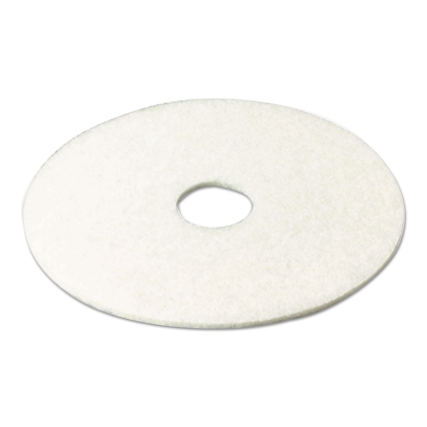 Low-Speed Super Polishing Floor Pads 4100, 14 Diameter, White, 5/Carton