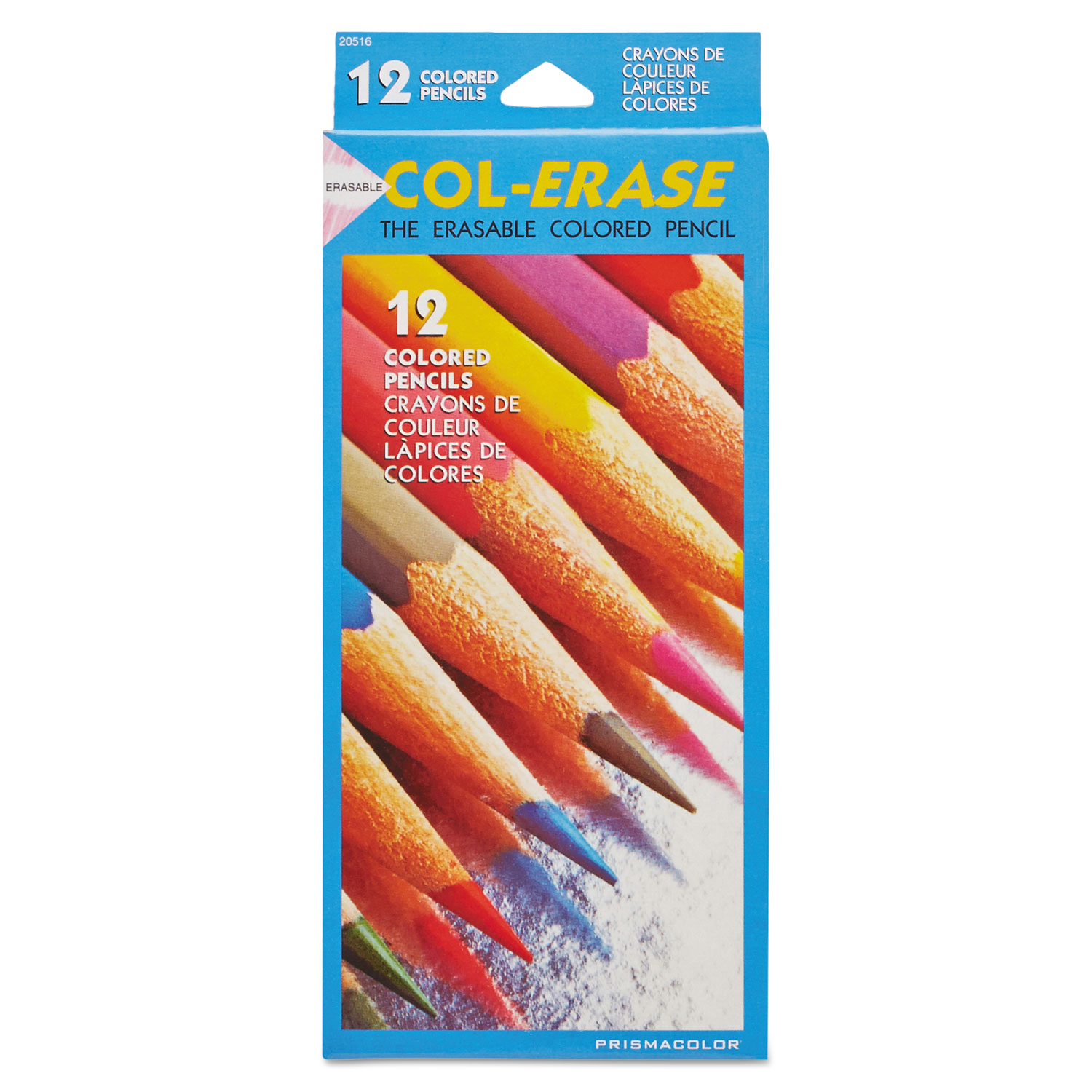  Prismacolor 20516 Col-Erase Pencil with Eraser, 0.7 mm, 2B (#1), Assorted Lead/Barrel Colors, Dozen (SAN20516) 