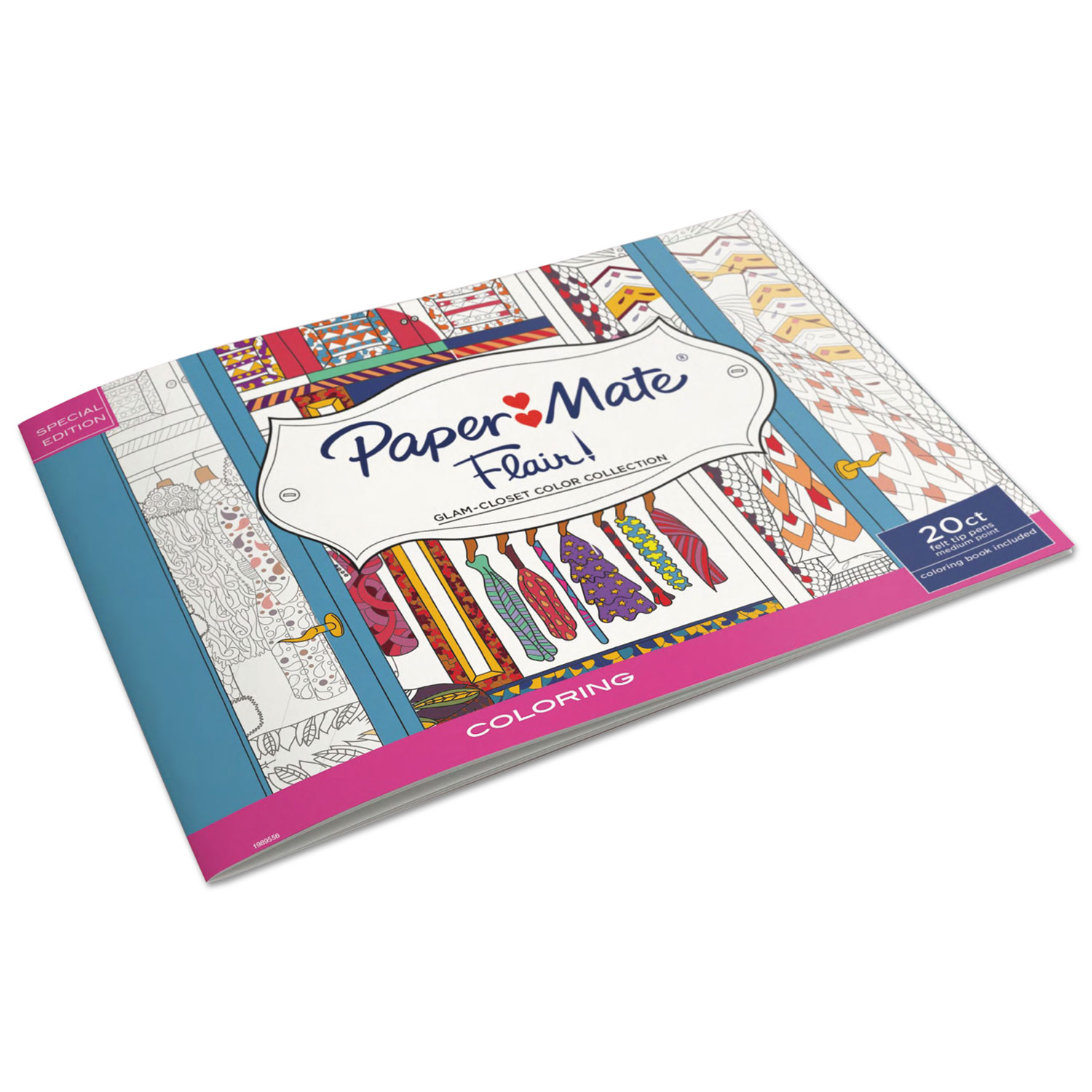 Paper Mate® Flair Adult Coloring Kit, Woman's Closet Theme Coloring