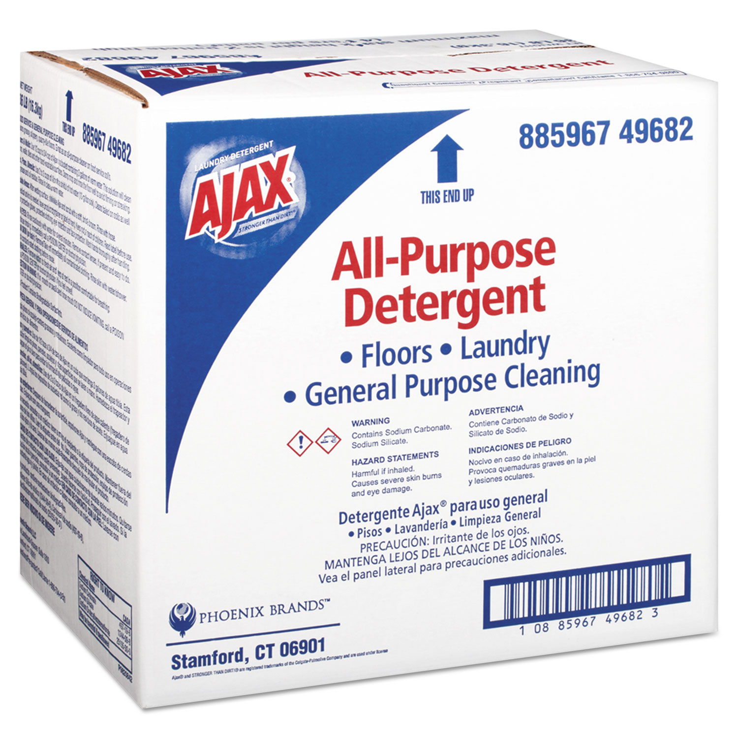  Ajax PBC 04969 Ajax Low-Foam All-Purpose Laundry Detergent, 36lb Box (PBC49682) 
