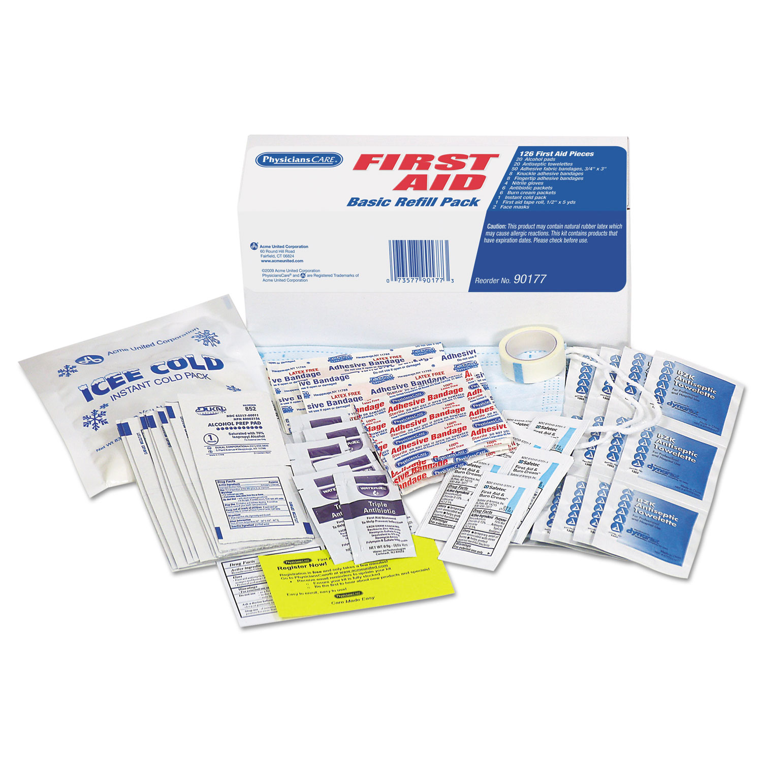 First Aid Refill Kit for 90175, 126 Pieces