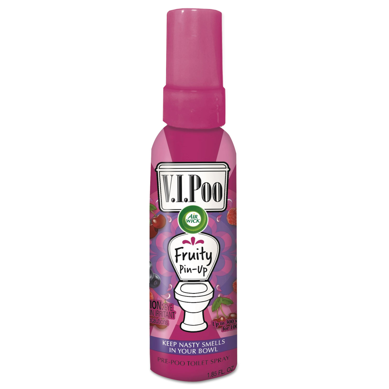 V.I. Poo Pre-Poo Toilet Spray, Fruity Pin-Up, 1.85 oz Spray Bottle, 6/Carton
