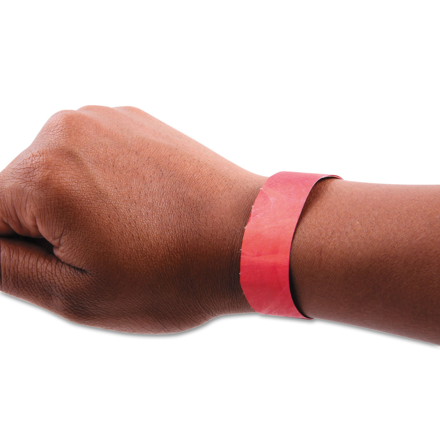Wristpass Security Wristbands, 3/4 x 10, Red, 100/Pack