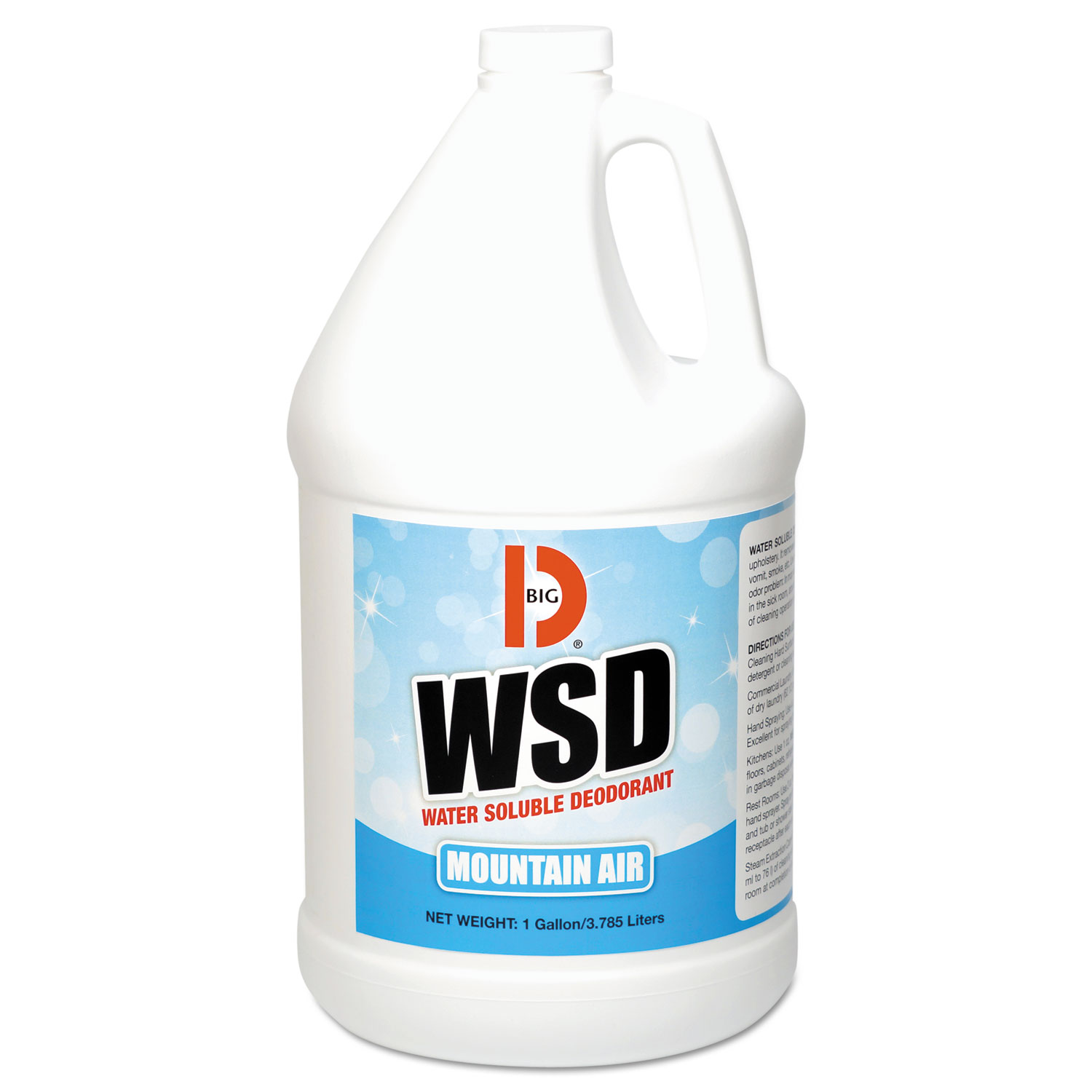 Big D Industries 135800 Water-Soluble Deodorant, Mountain Air, 1 gal, 4/Carton (BGD1358) 