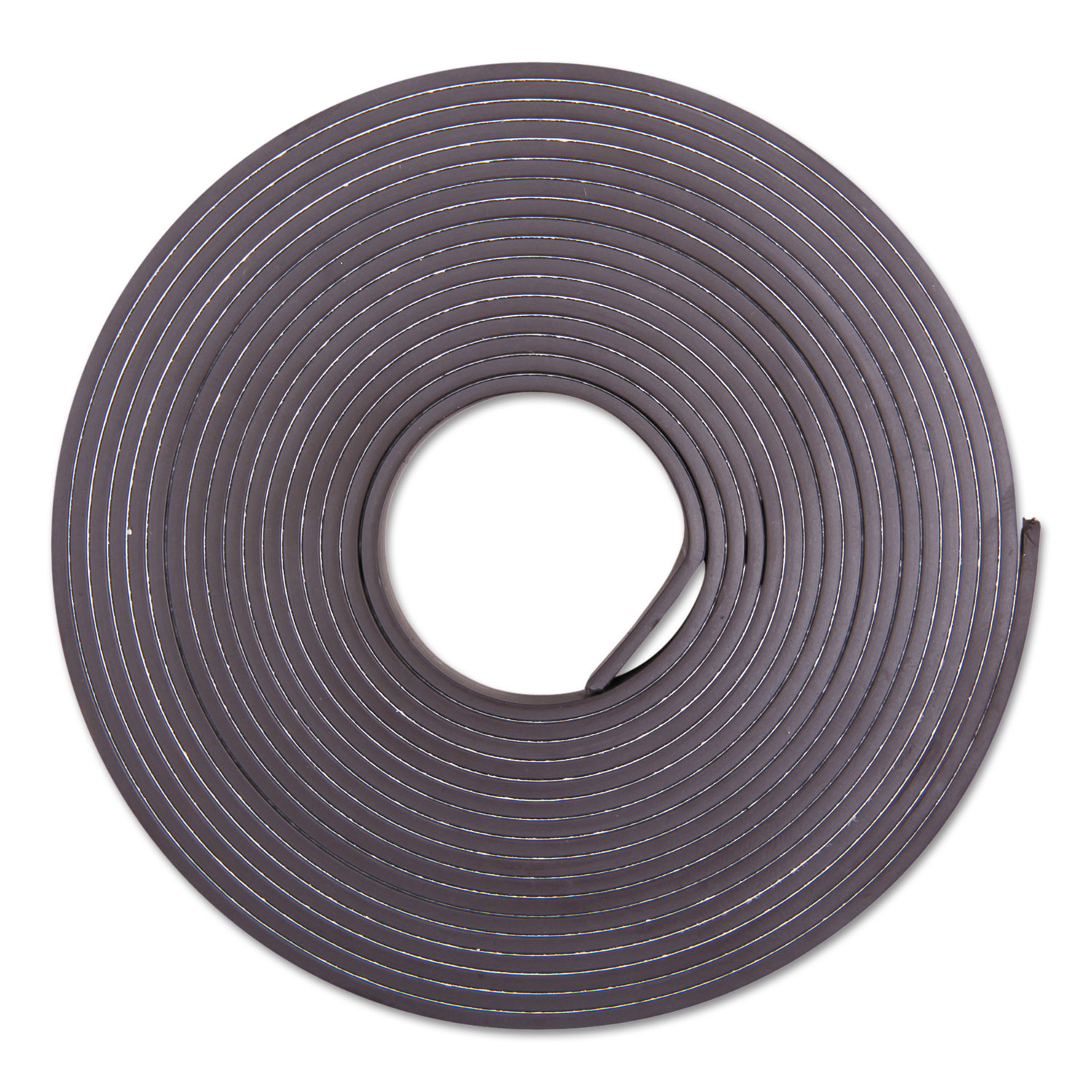 Adhesive-Backed Magnetic Tape, Black, 1/2" x 10ft, Roll