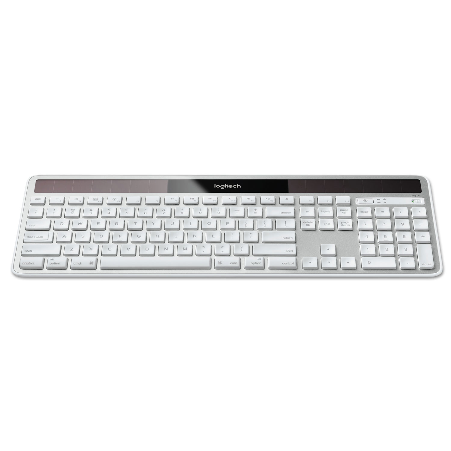  Logitech 920-003472 Wireless Solar Keyboard for Mac, Full Size, Silver (LOG920003472) 