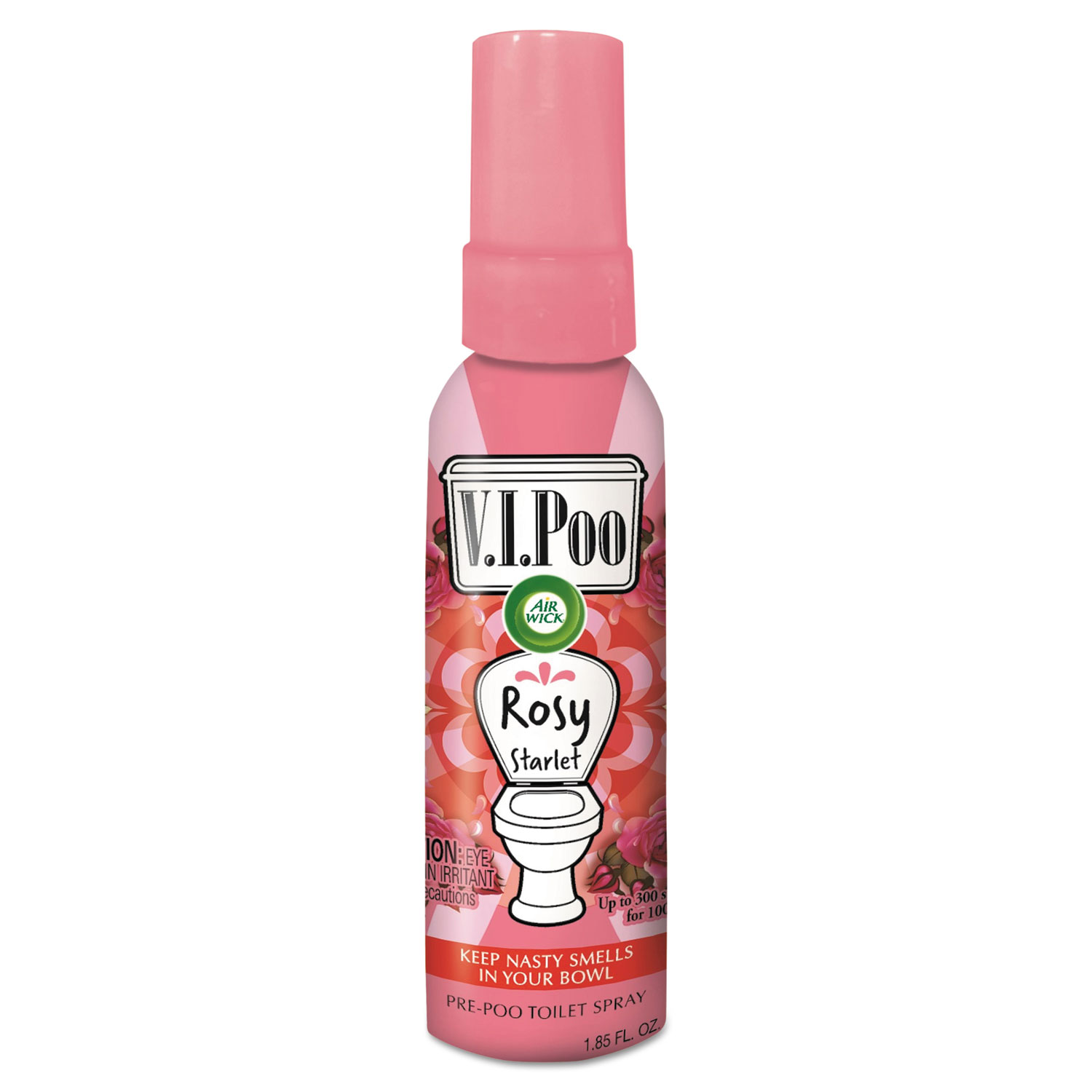 V.I. Poo Pre-Poo Toilet Spray, Rosy Starlet, 1.85 oz Spray Bottle, 6/Carton