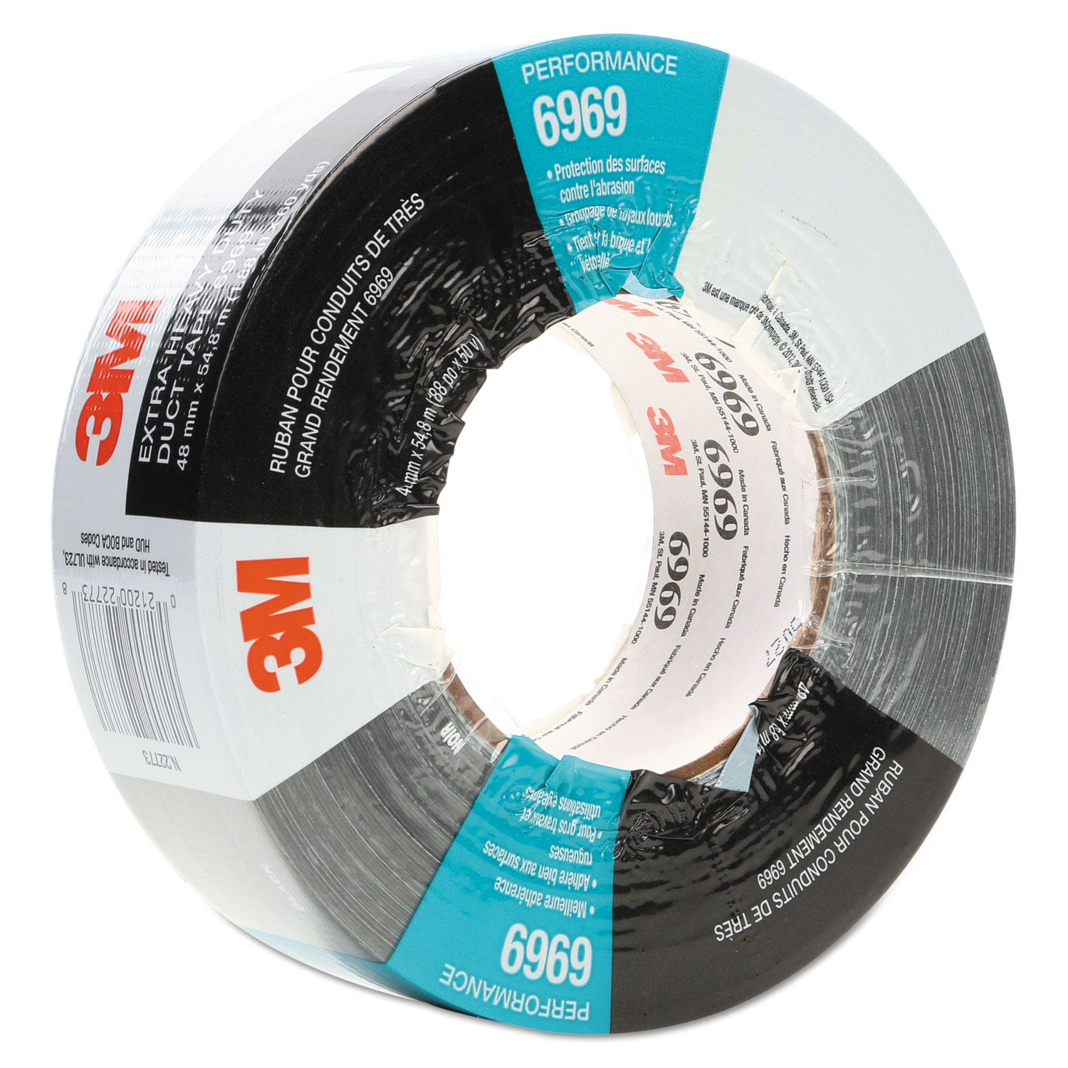 Extra-Heavy-Duty Duct Tape, 48mm x 54.8m, 3 Core, Silver