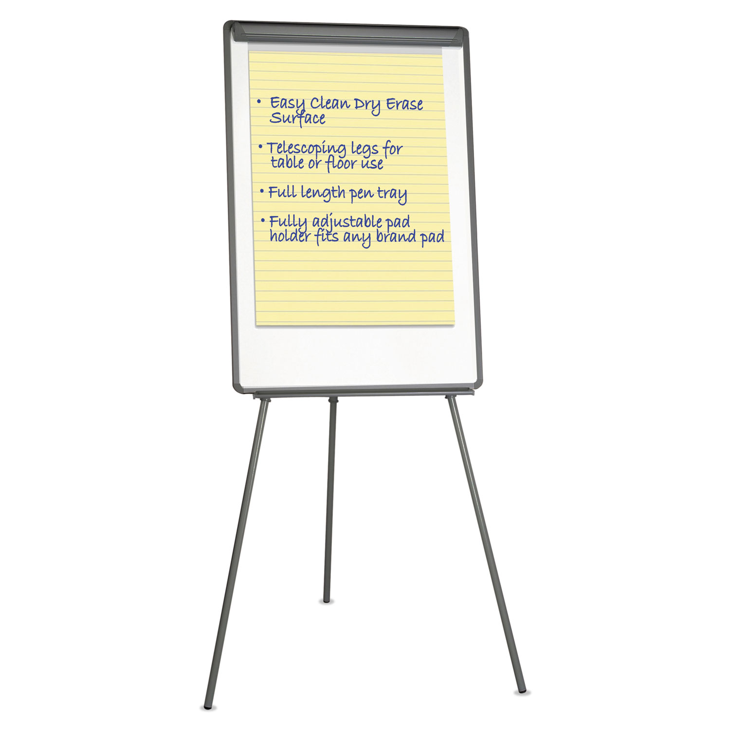 UNV43032 Universal® Lightweight Tripod Style Dry Erase Easel Zuma