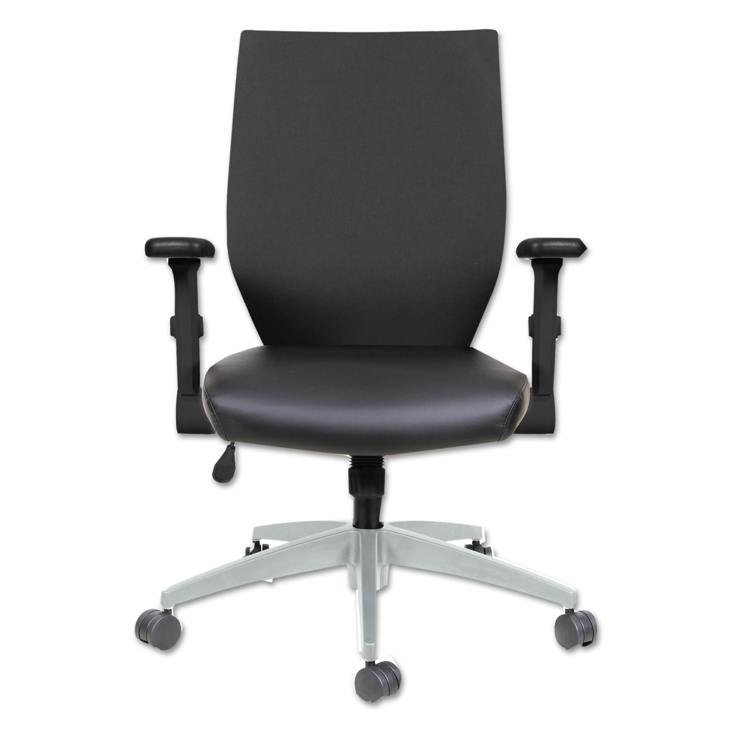 Alera EB-T Series Syncho Mid-Back Flip-Arm Chair, Black/Gray