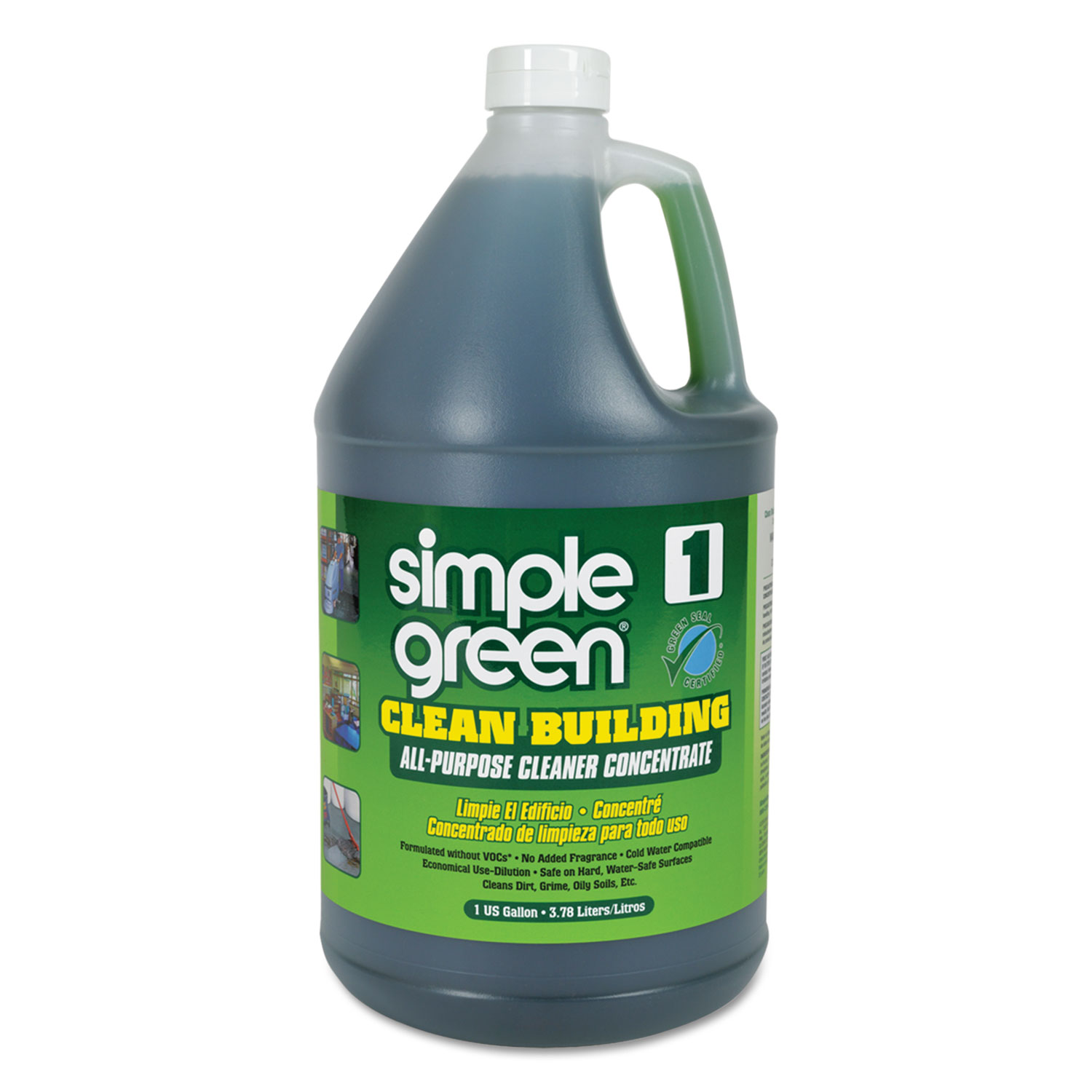  Simple Green 1210000211001 Clean Building All-Purpose Cleaner Concentrate, 1gal Bottle (SMP11001) 