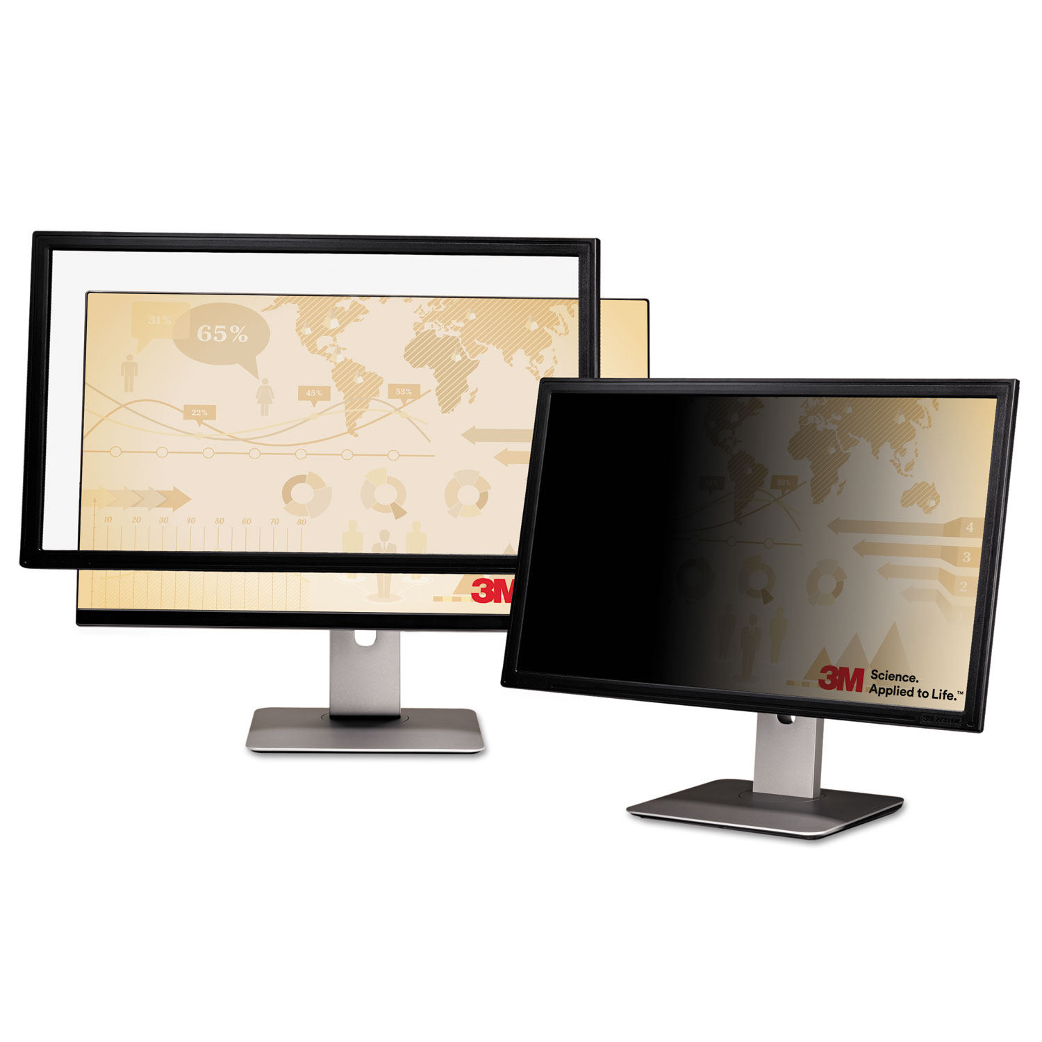 Framed Desktop Monitor Privacy Filter for 23 Widescreen LCD, 16:9 Aspect Ratio