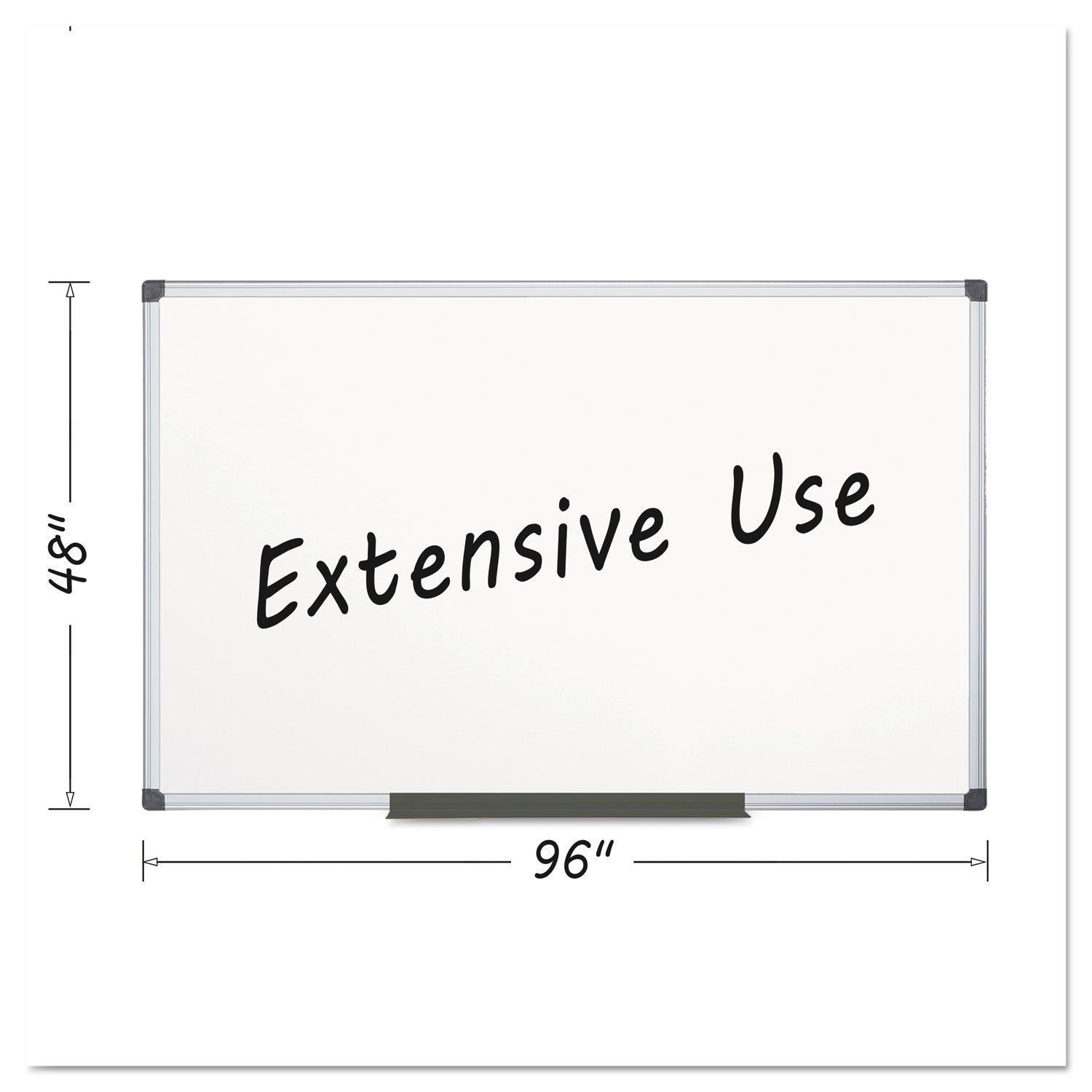  MasterVision CR1501170MV Porcelain Value Dry Erase Board, 48 x 96, White, Aluminum Frame (BVCCR1501170MV) 