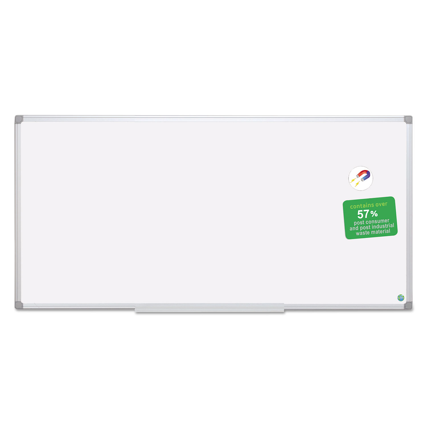  MasterVision CR1520790 Earth Dry Erase Board, White/Silver, 48 x 96 (BVCCR1520790) 