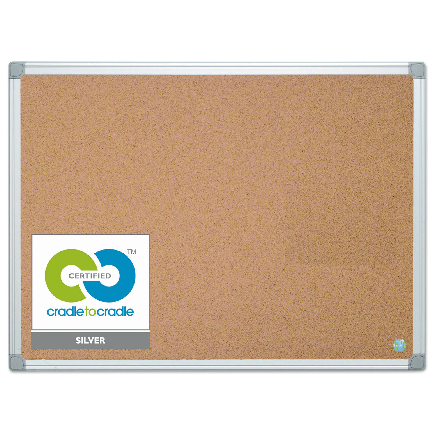  MasterVision CA051790 Earth Cork Board, 36 x 48, Aluminum Frame (BVCCA051790) 