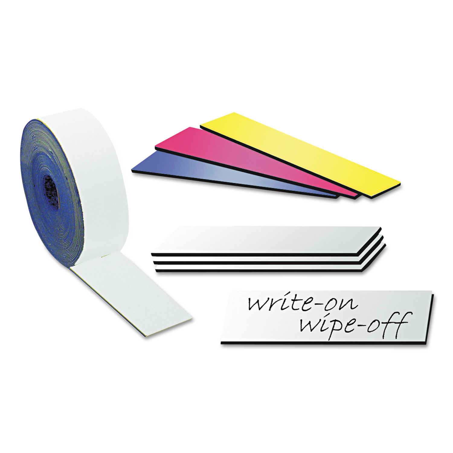Dry Erase Magnetic Tape Roll, White, 3