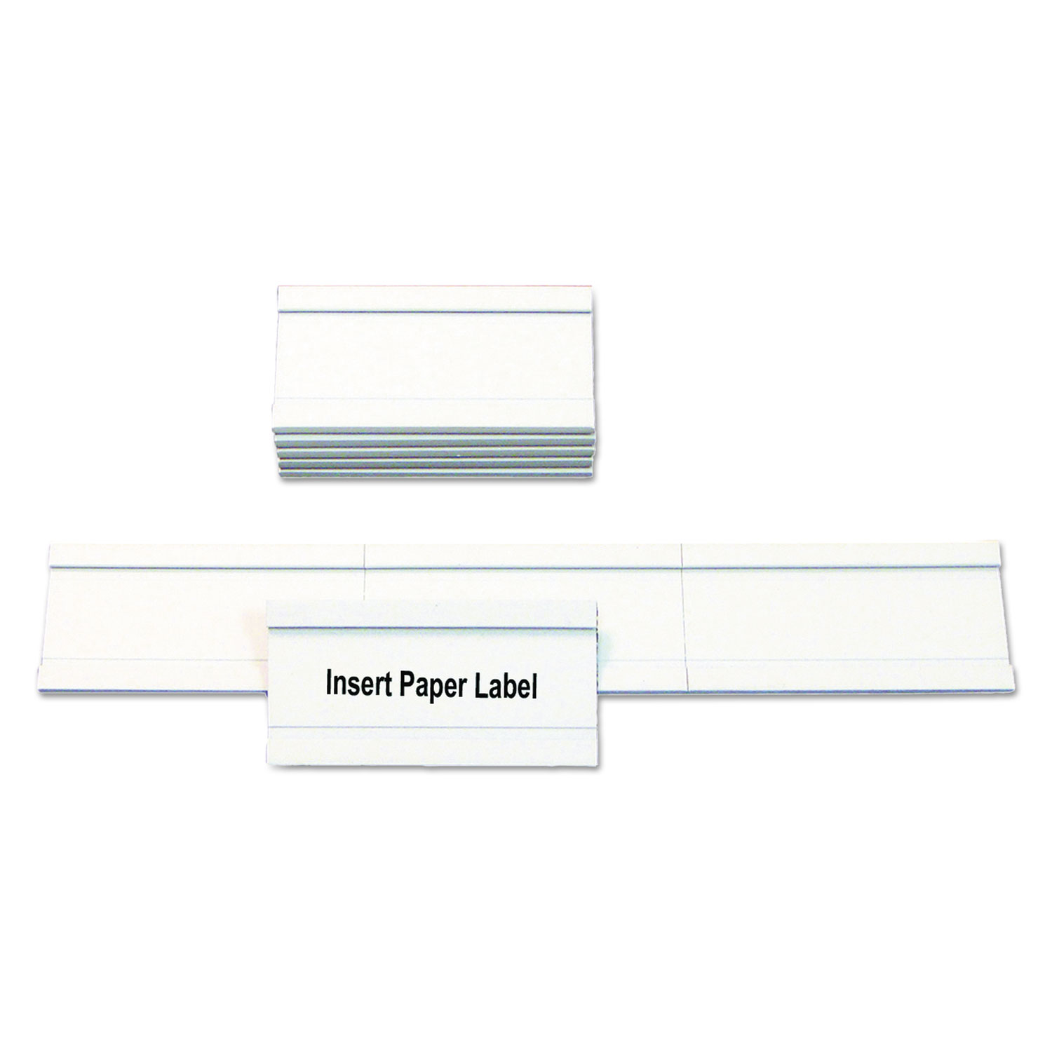 Magnetic Card Holders, 2w x 1h, White, 25/Pack