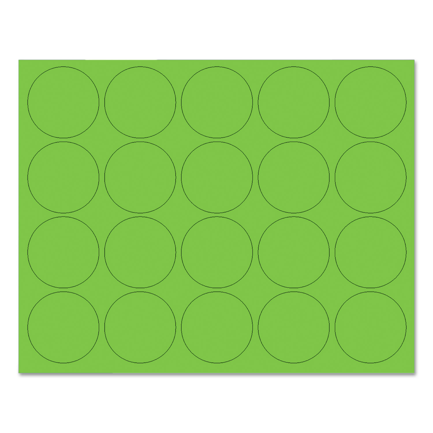  MasterVision FM1602 Interchangeable Magnetic Board Accessories, Circles, Green, 3/4, 20/Pack (BVCFM1602) 