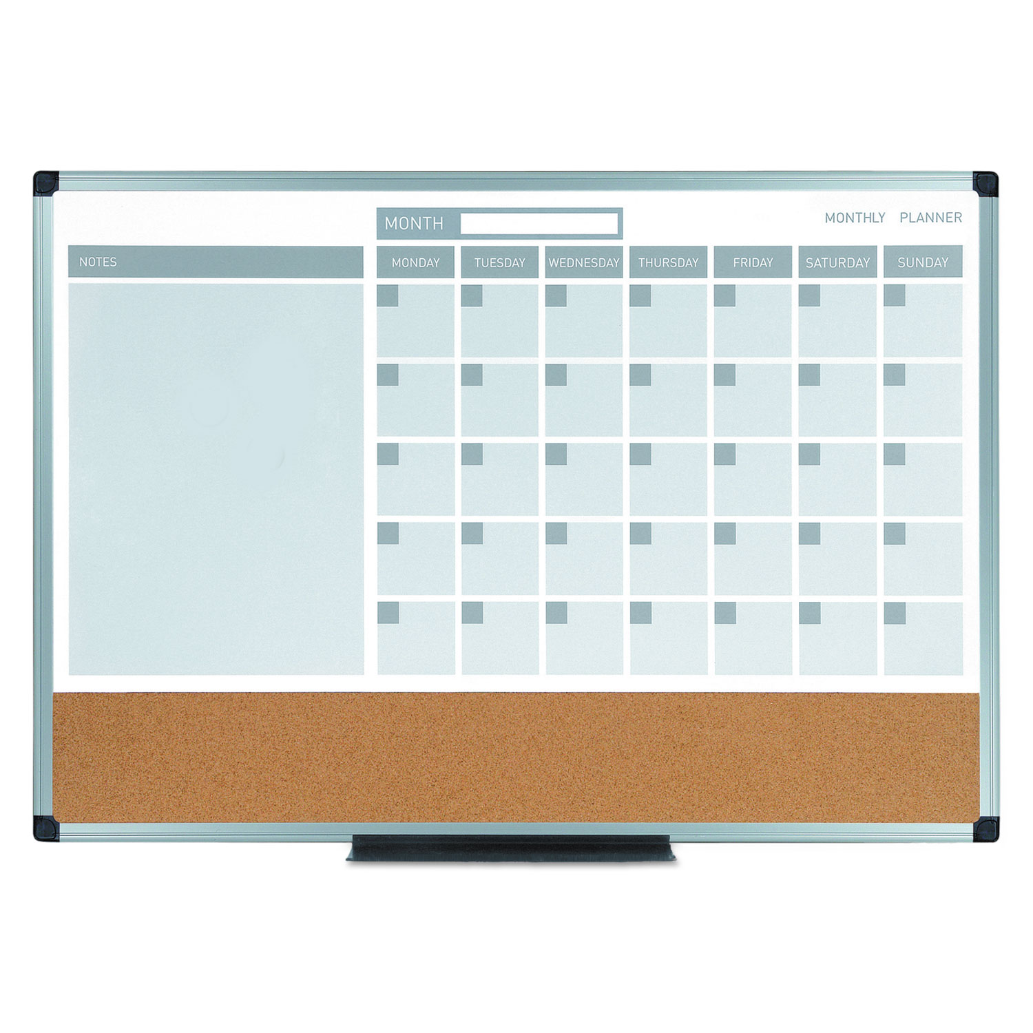 3in1 Calendar Planner Dry Erase Board, 24 x 18, Aluminum Frame Zerbee