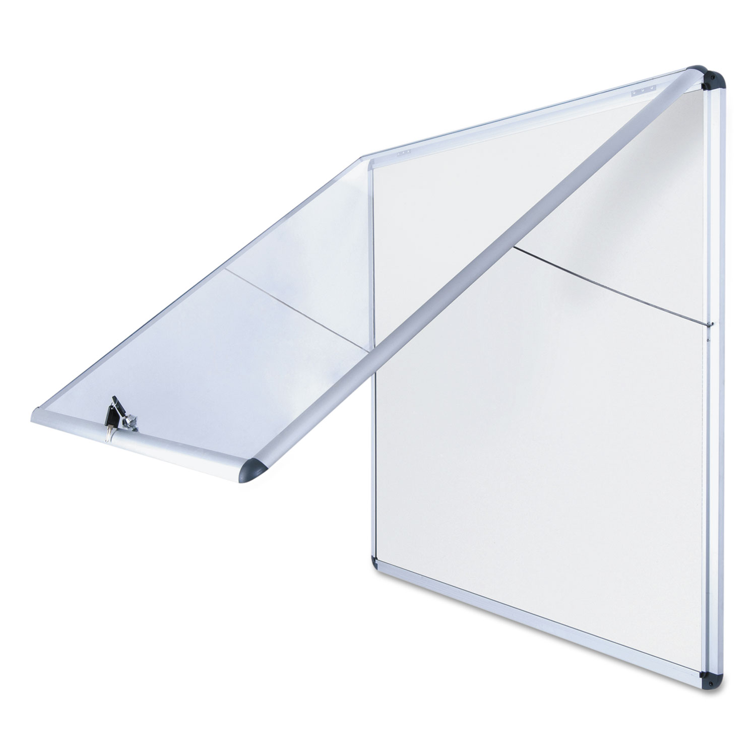 Slim-Line Enclosed Dry Erase Board, 47 x 38, Aluminum Case