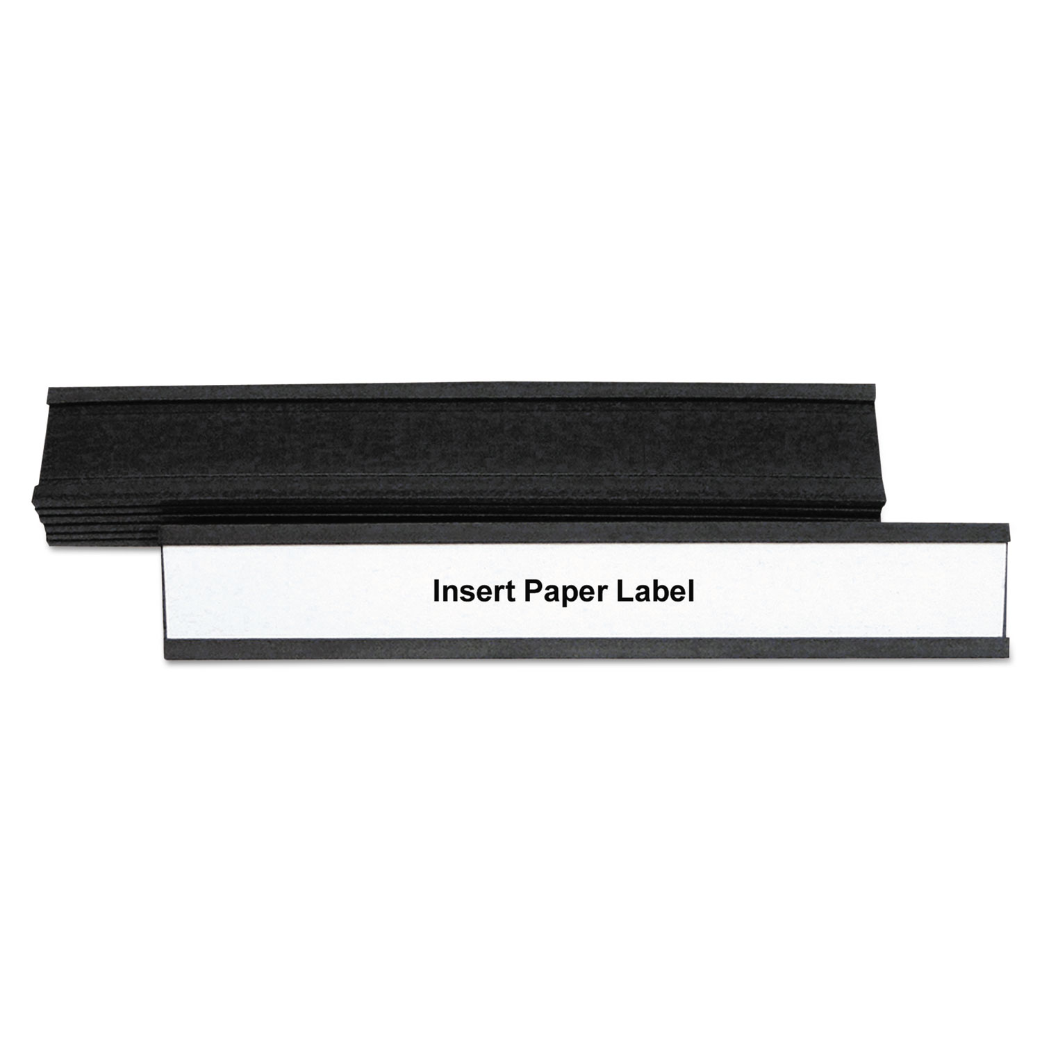  MasterVision FM2632 Magnetic Card Holders, 6w x 1h, Black, 10/Pack (BVCFM2632) 