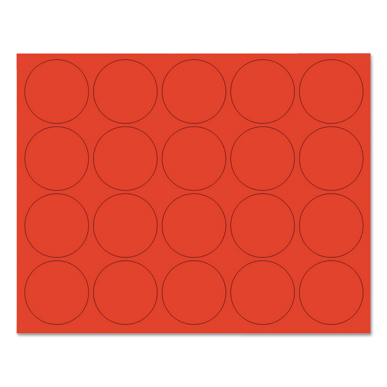  MasterVision FM1604 Interchangeable Magnetic Board Accessories, Circles, Red, 3/4, 20/Pack (BVCFM1604) 