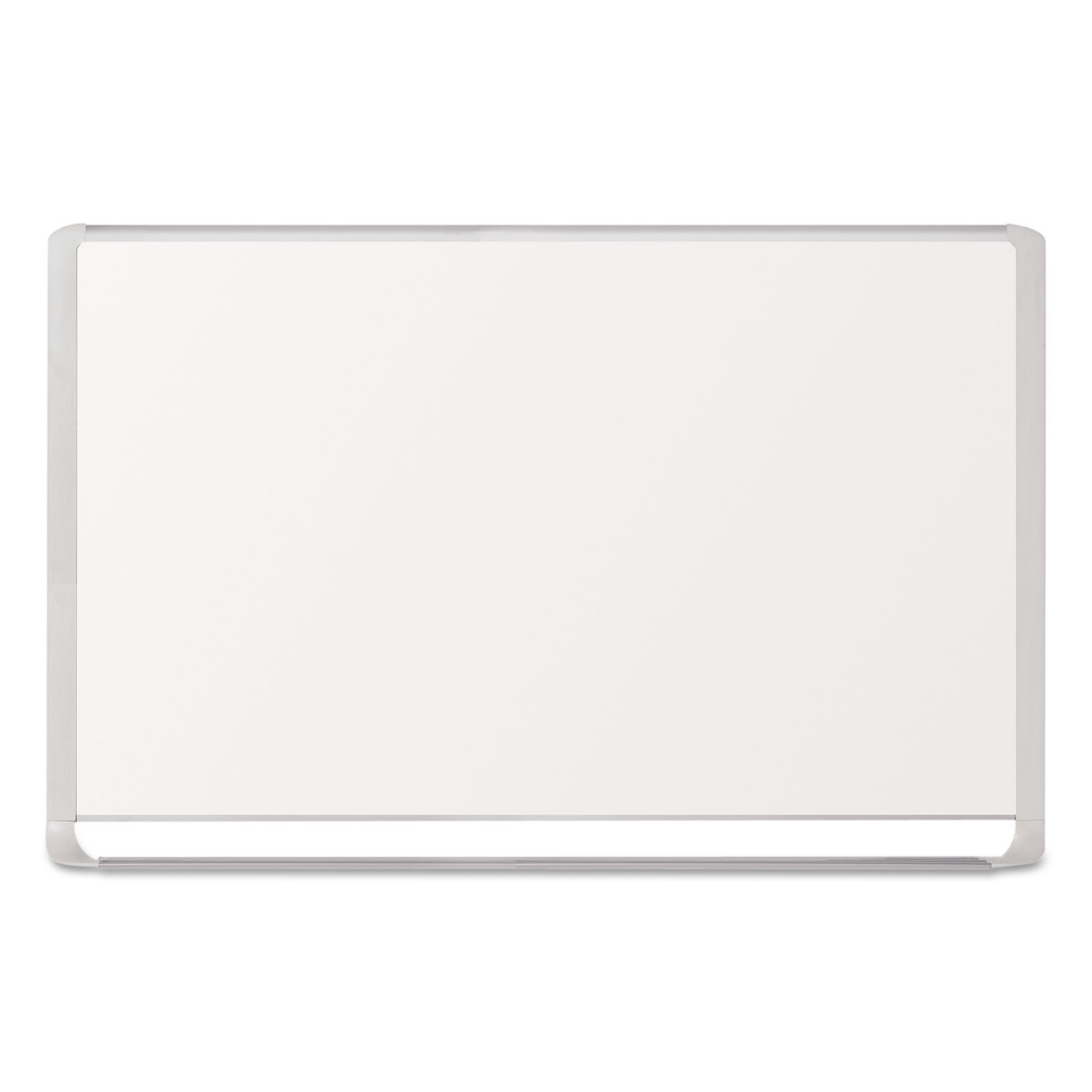 Lacquered steel magnetic dry erase board, 48 x 72, Silver/White