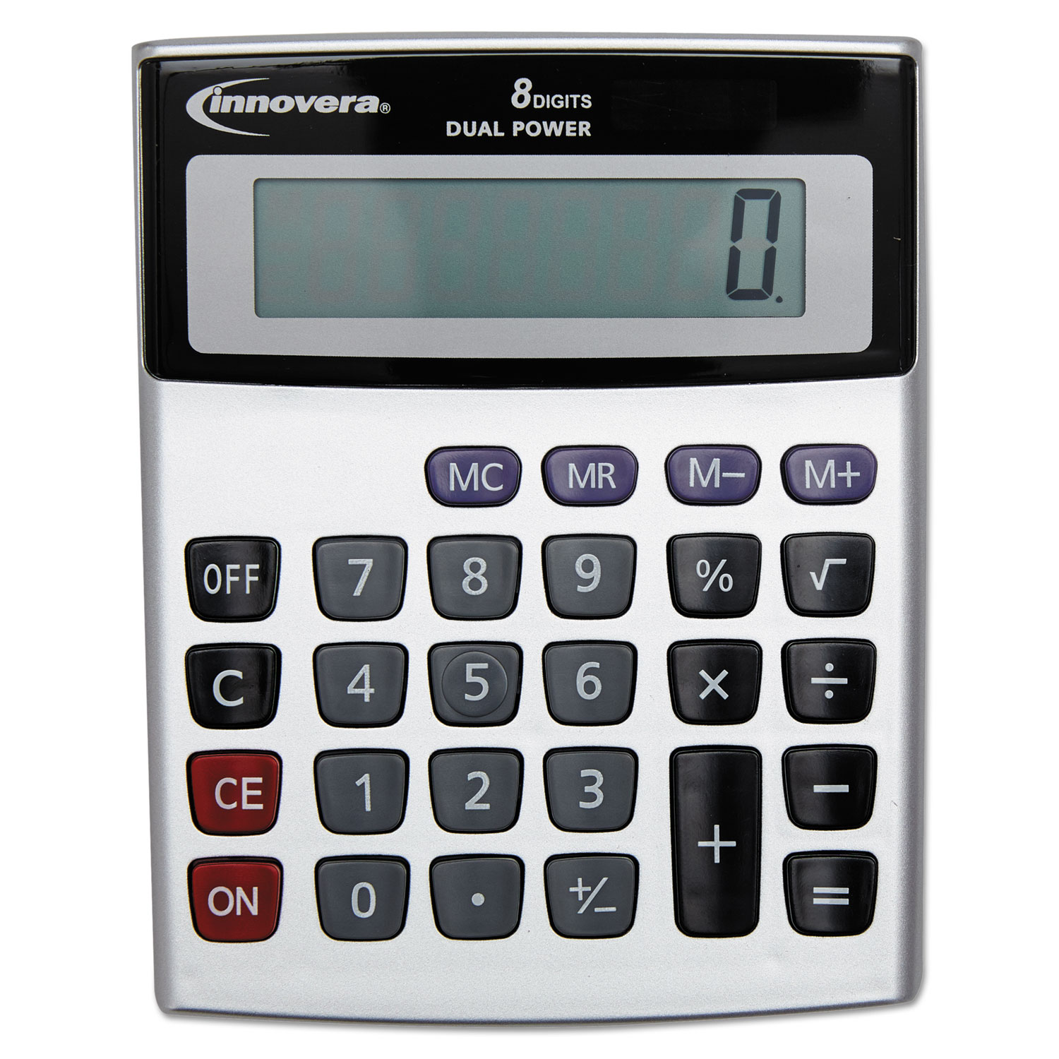 Portable Minidesk Calculator, 8-Digit LCD
