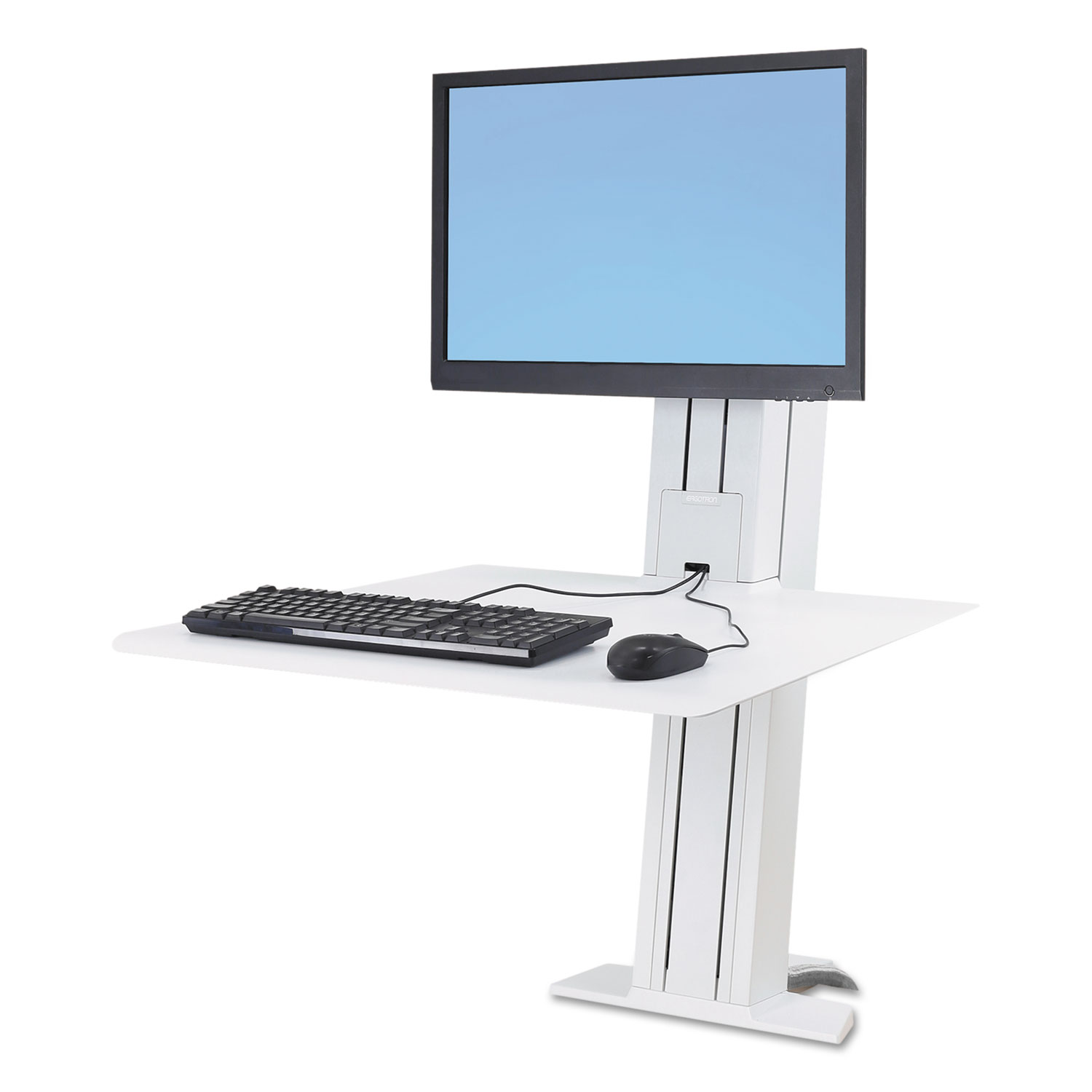  WorkFit by Ergotron 33-415-062 WorkFit-S Sit-Stand Workstation, 24 Screen Size, White (ERG33415062) 